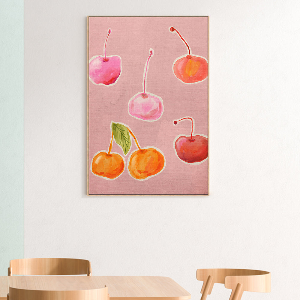 wall-art-print-canvas-poster-framed-Still Life Cherries , By Kartika Paramita-2