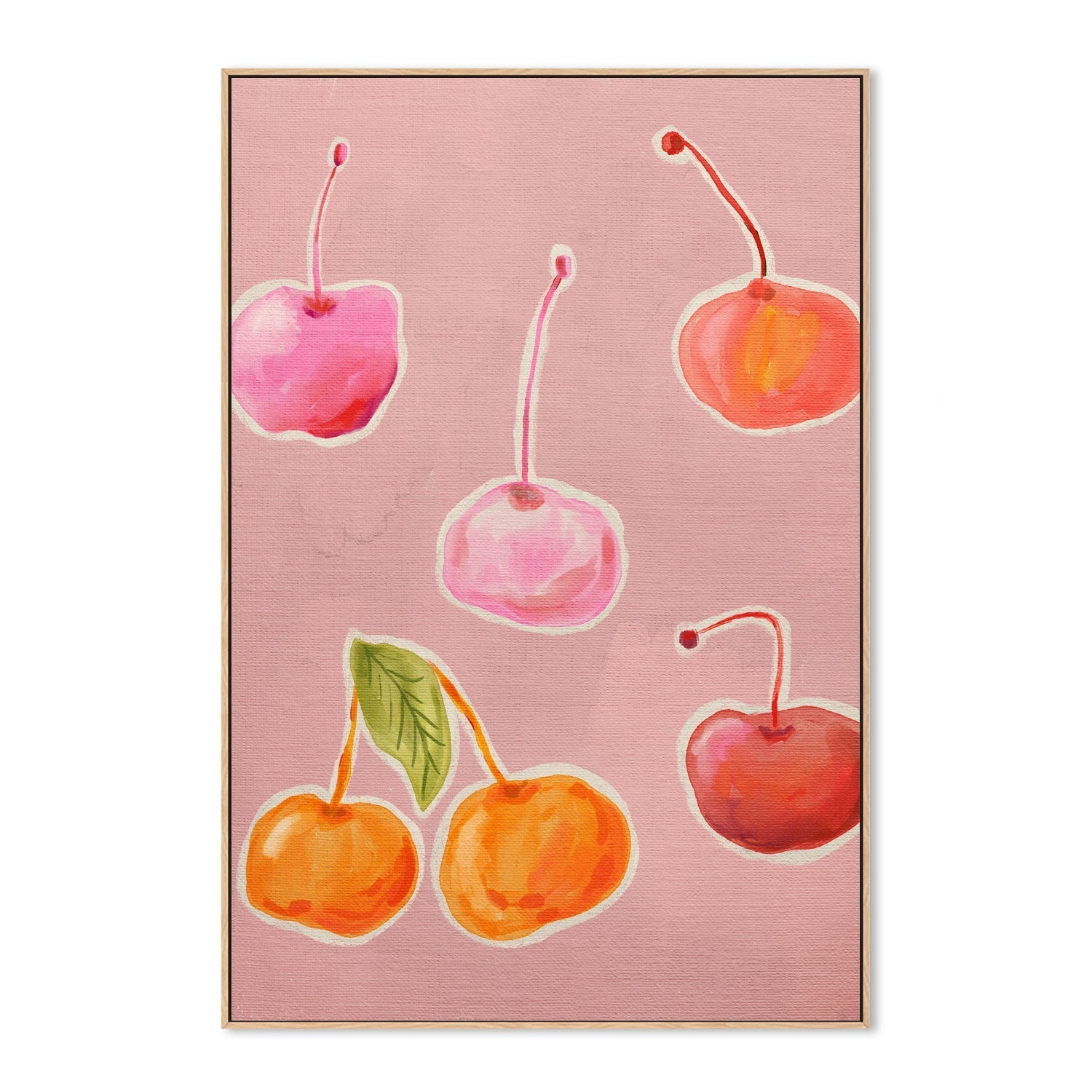 wall-art-print-canvas-poster-framed-Still Life Cherries , By Kartika Paramita-4