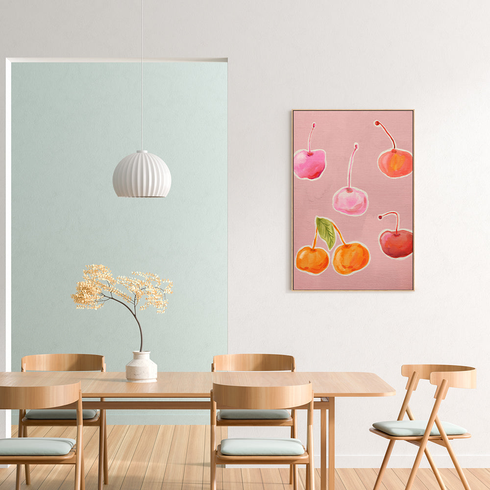 wall-art-print-canvas-poster-framed-Still Life Cherries , By Kartika Paramita-7