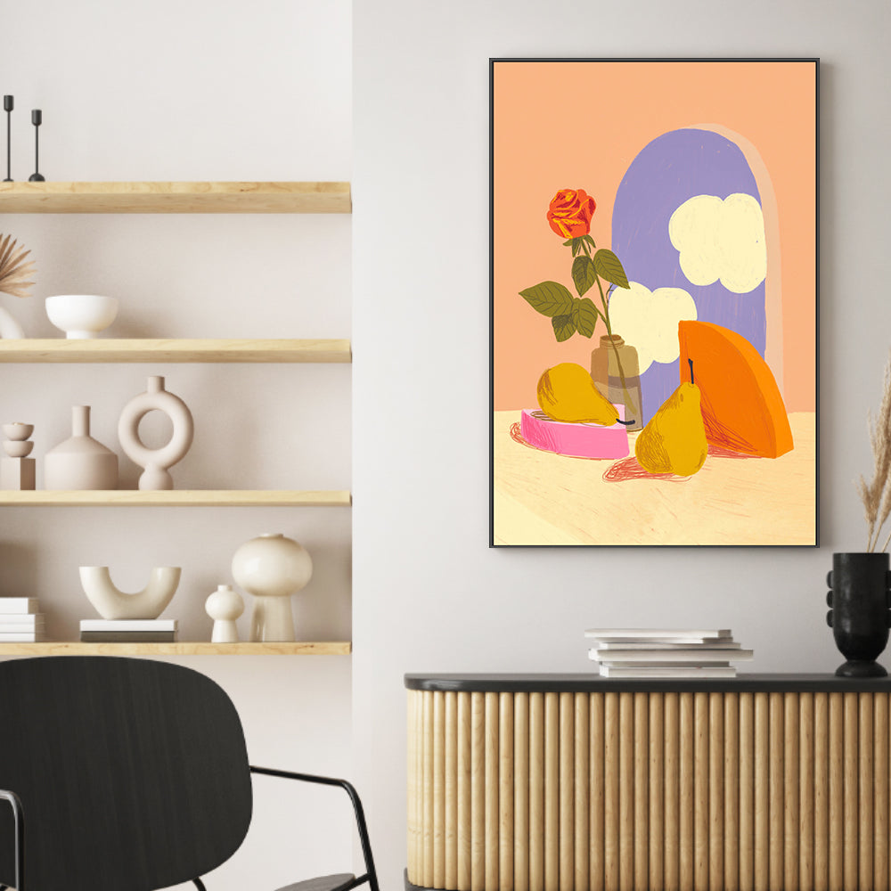 wall-art-print-canvas-poster-framed-Still Life With A Pear , By Gigi Rosado-GIOIA-WALL-ART