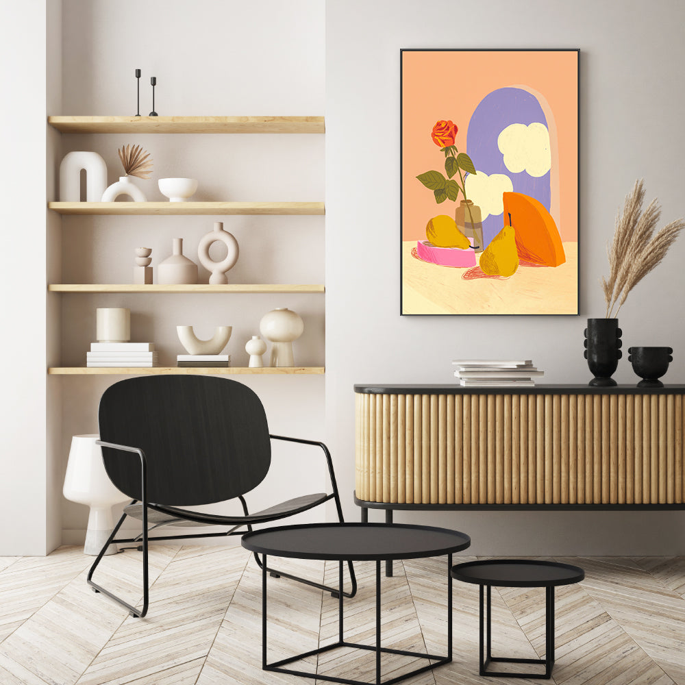 wall-art-print-canvas-poster-framed-Still Life With A Pear , By Gigi Rosado-GIOIA-WALL-ART