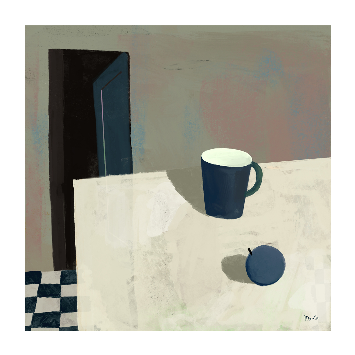 wall-art-print-canvas-poster-framed-Still Life With Blue Mug , By Marco Marella-1