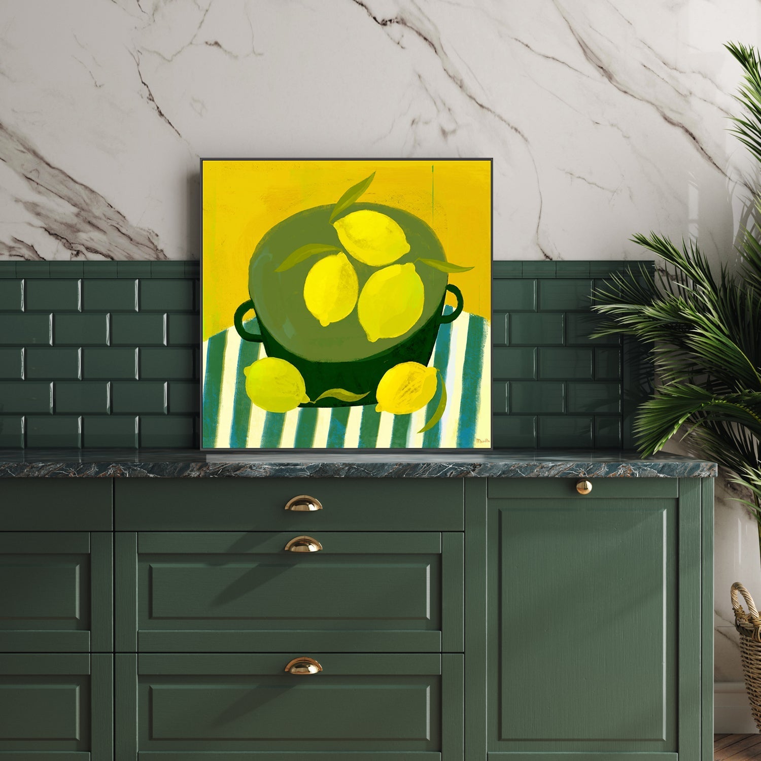 wall-art-print-canvas-poster-framed-Still Life With Lemons , By Marco Marella-2