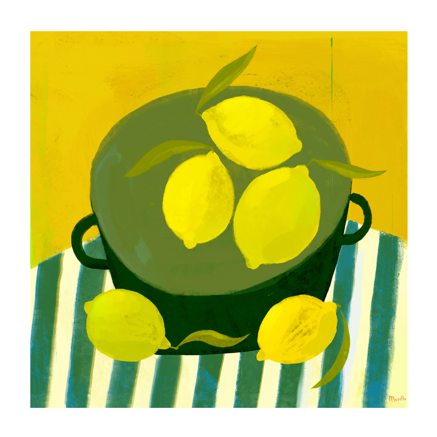 wall-art-print-canvas-poster-framed-Still Life With Lemons , By Marco Marella-3