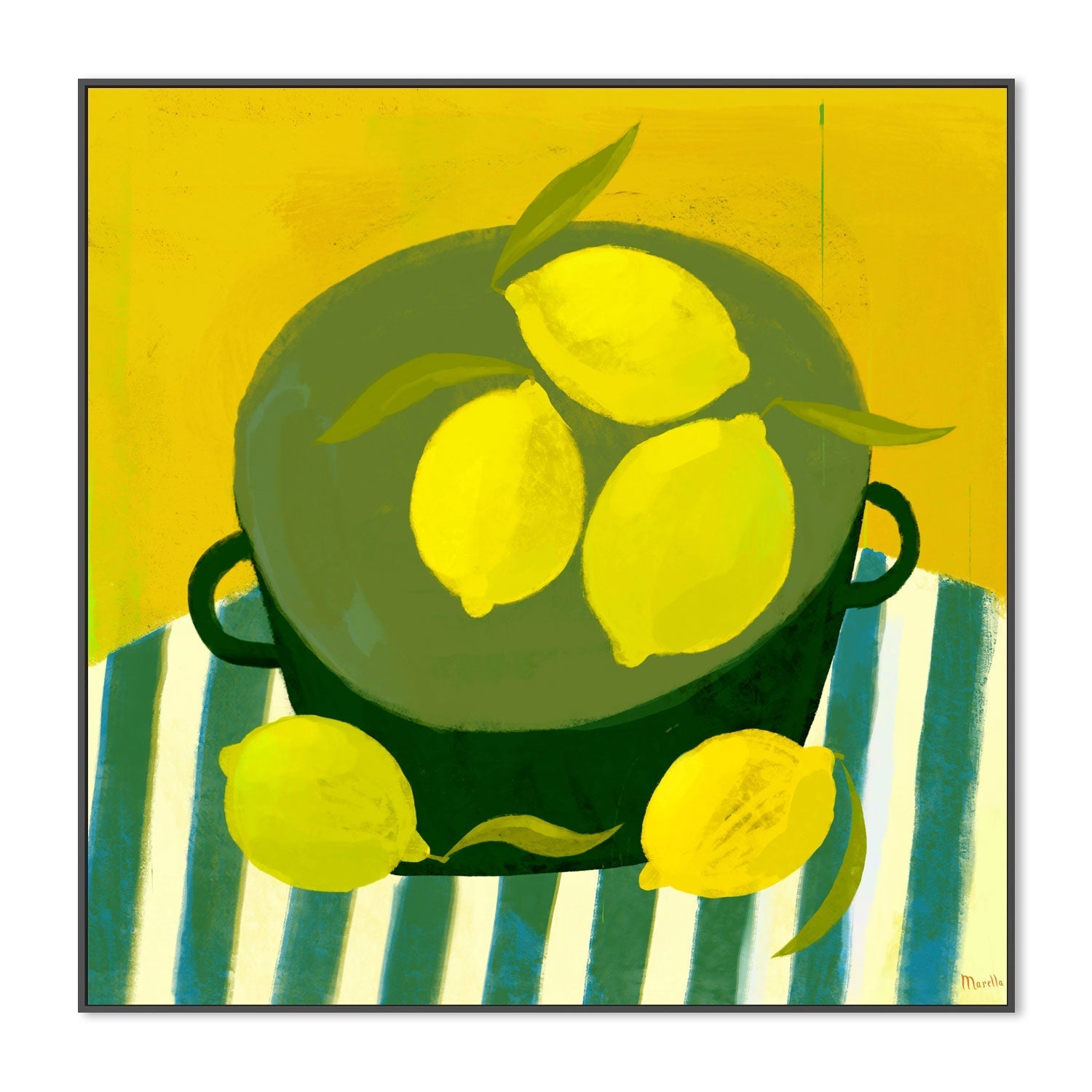 wall-art-print-canvas-poster-framed-Still Life With Lemons , By Marco Marella-4