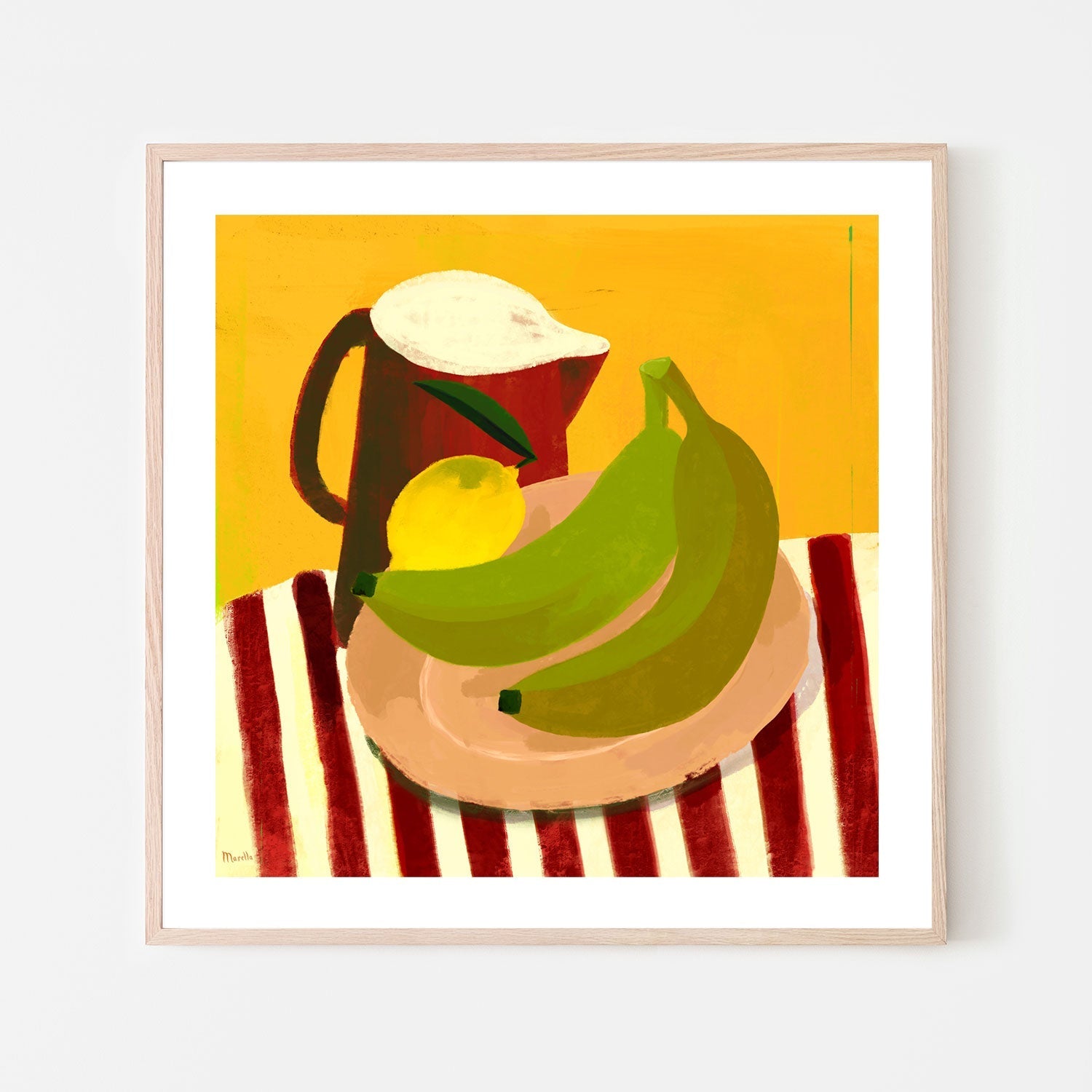 wall-art-print-canvas-poster-framed-Still Life With Red Jug , By Marco Marella-6