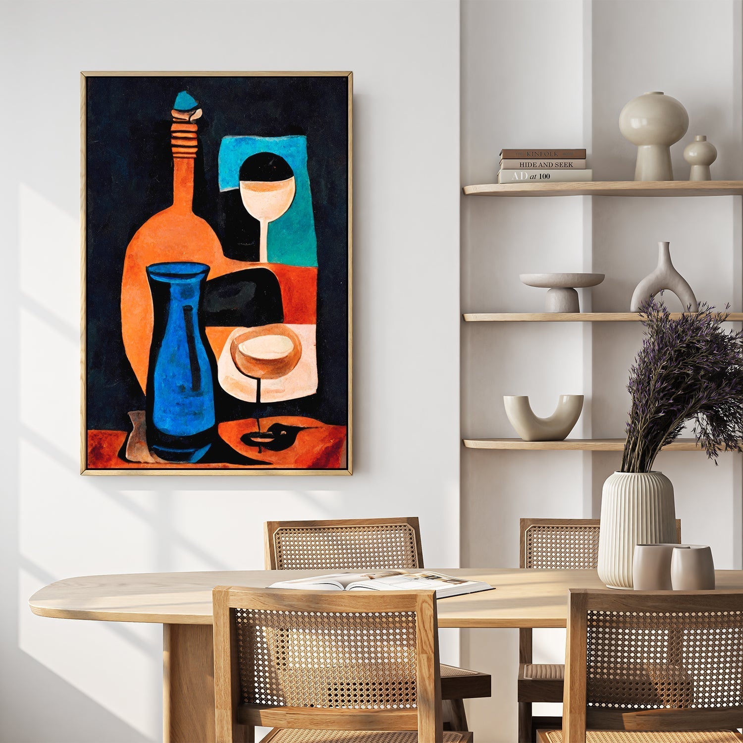 wall-art-print-canvas-poster-framed-Still Life With Wine , By Treechild-2