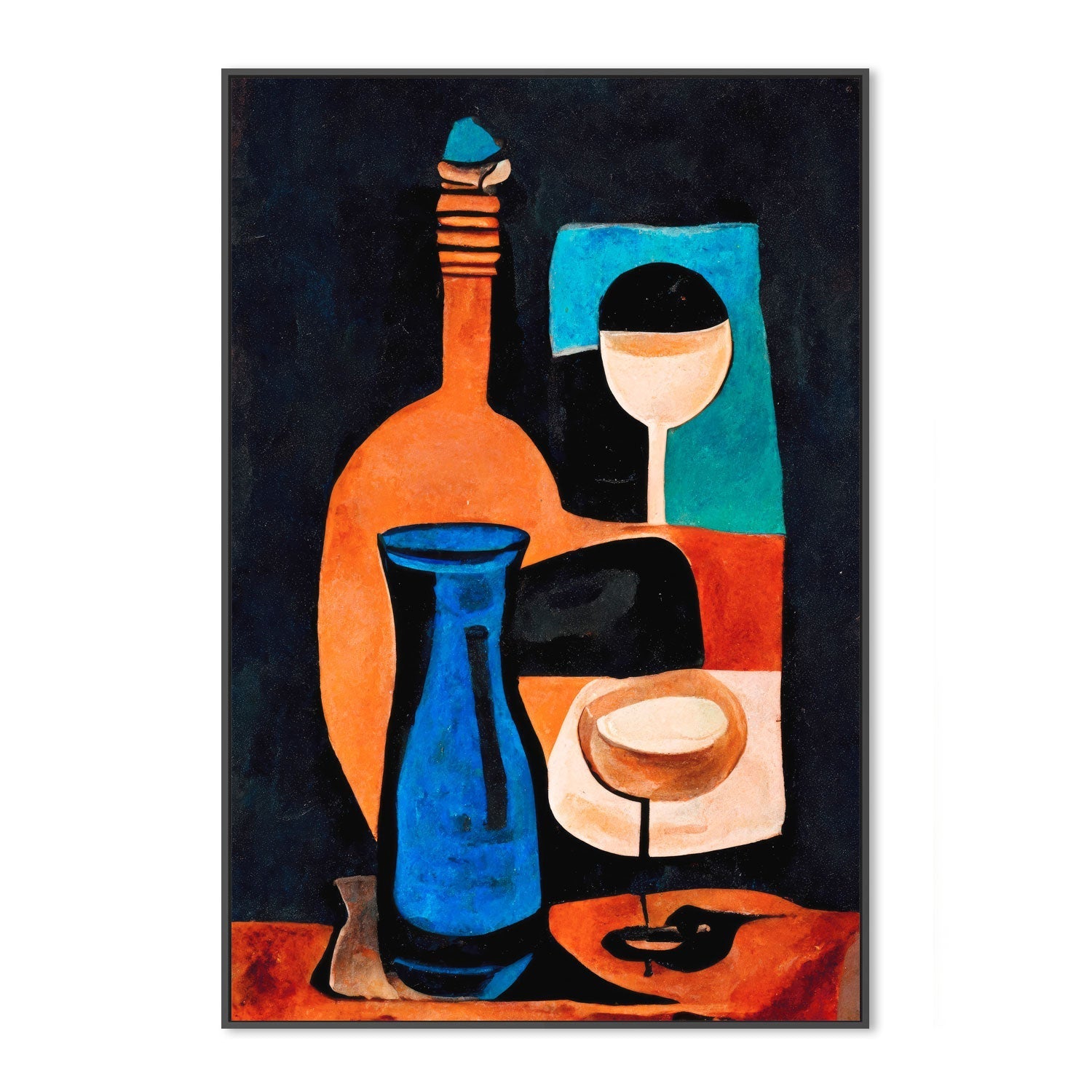 wall-art-print-canvas-poster-framed-Still Life With Wine , By Treechild-3