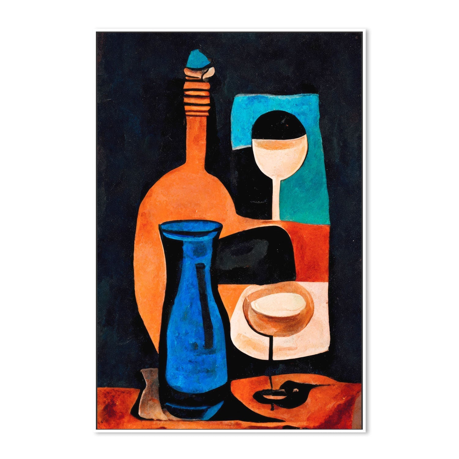 wall-art-print-canvas-poster-framed-Still Life With Wine , By Treechild-5