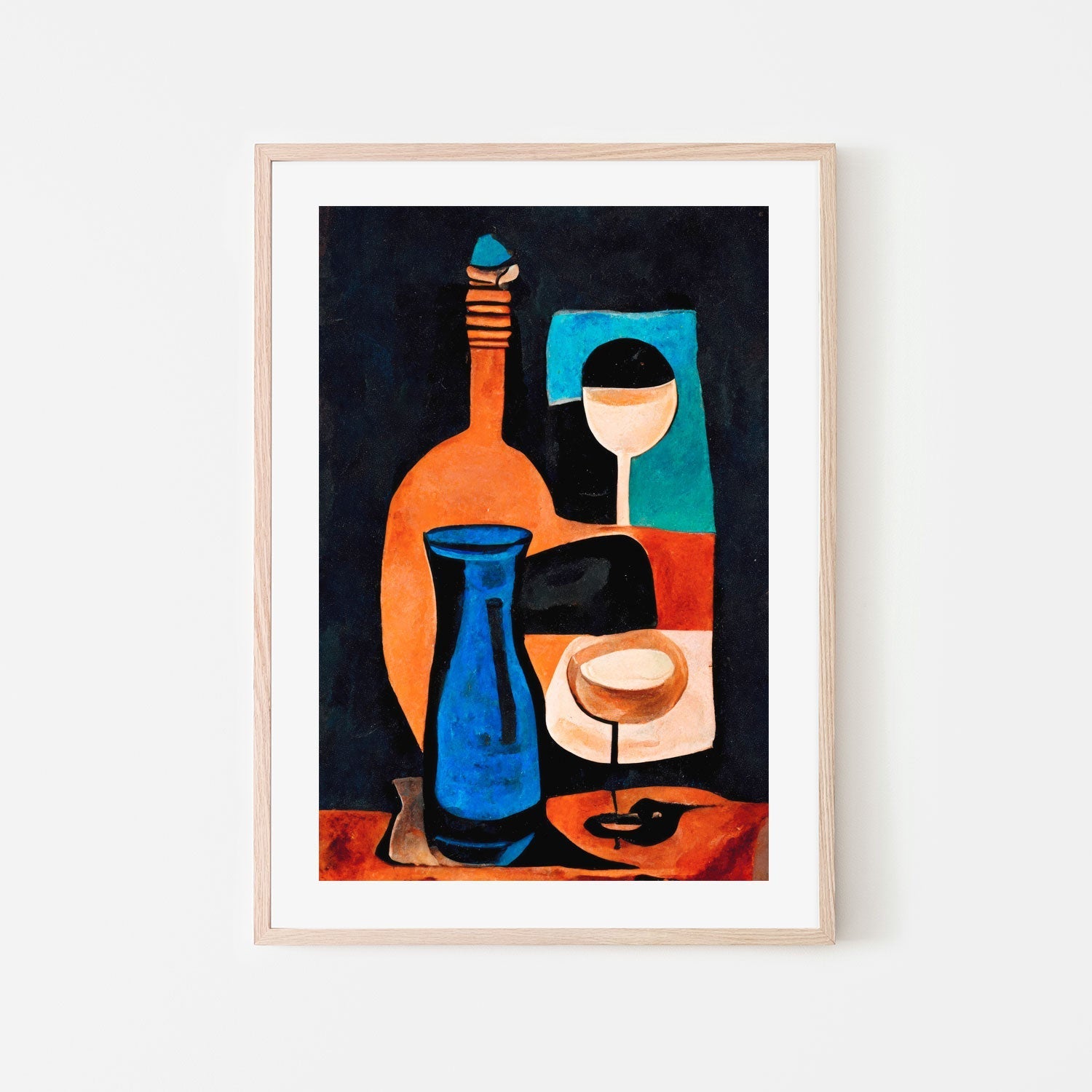 wall-art-print-canvas-poster-framed-Still Life With Wine , By Treechild-6