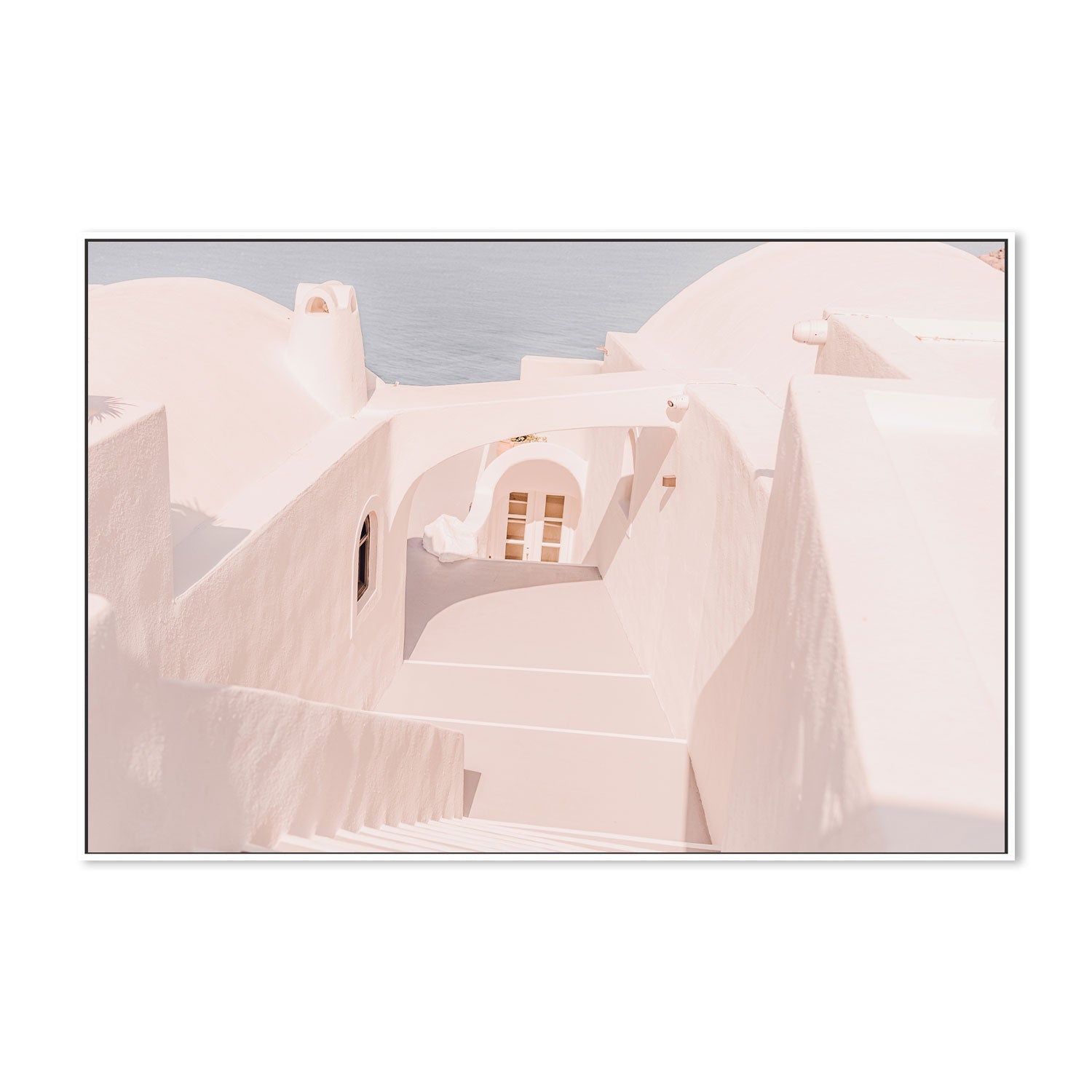 Stone Stairs in Santorini-Gioia-Prints-Framed-Canvas-Poster-GIOIA-WALL-ART