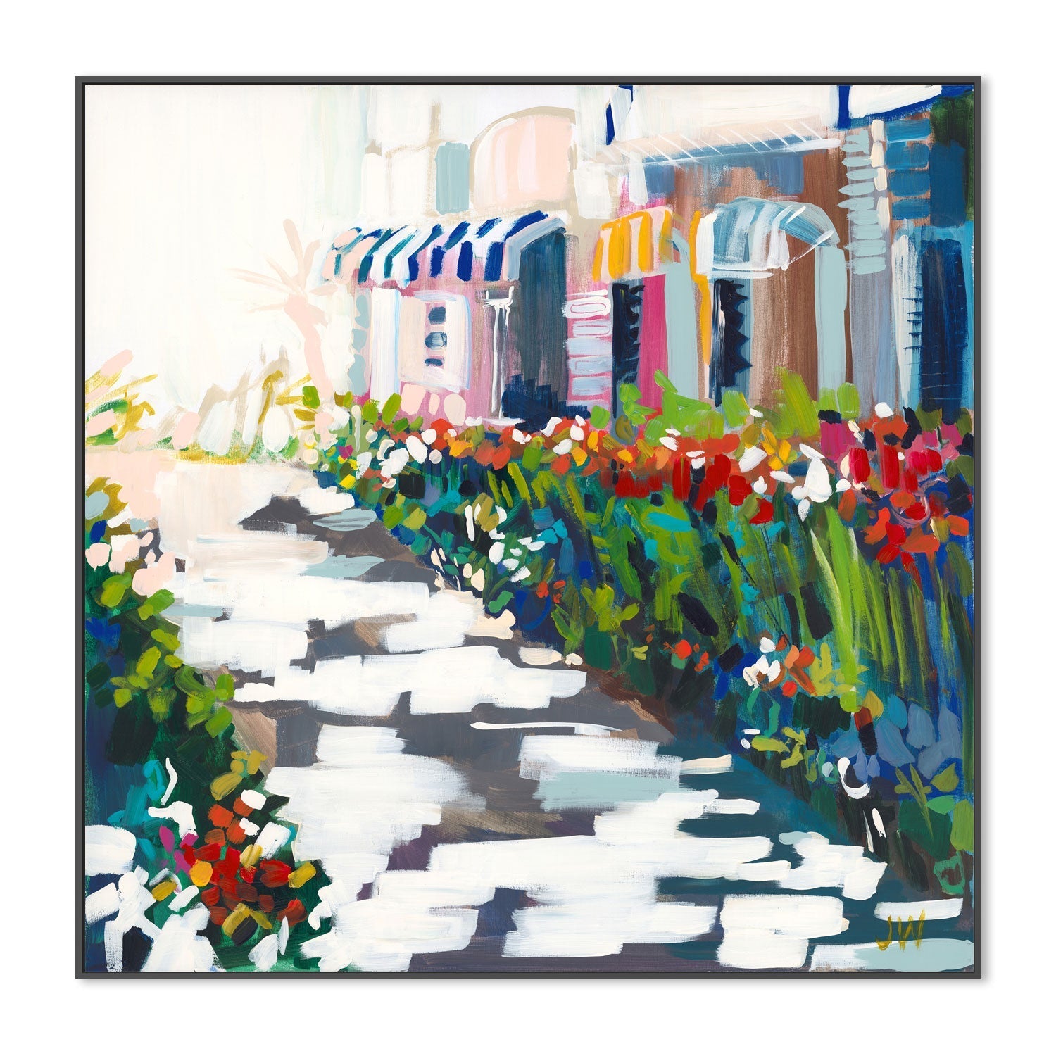 wall-art-print-canvas-poster-framed-Street Awnings , By Jenny Westenhofer Art-3