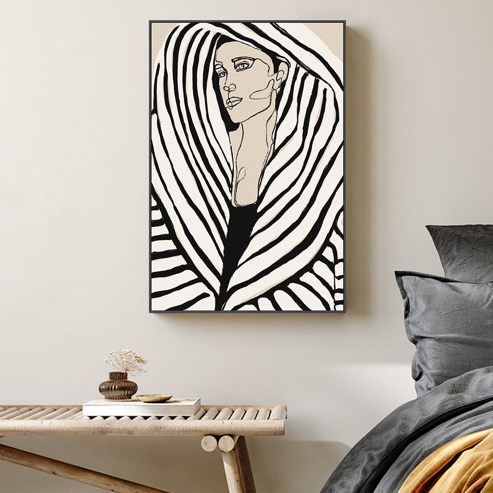 wall-art-print-canvas-poster-framed-Striped Coat , By Treechild-2