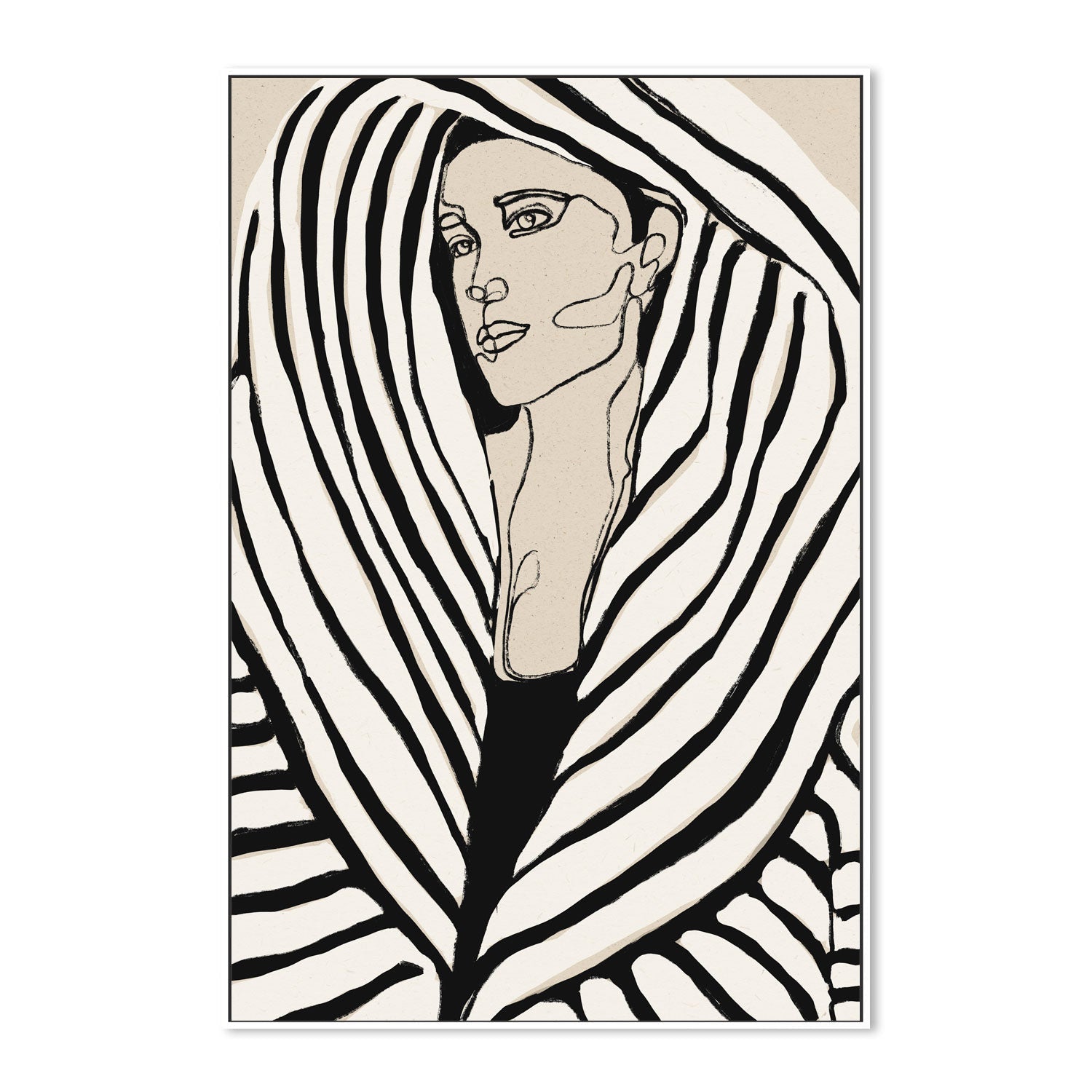 wall-art-print-canvas-poster-framed-Striped Coat , By Treechild-5