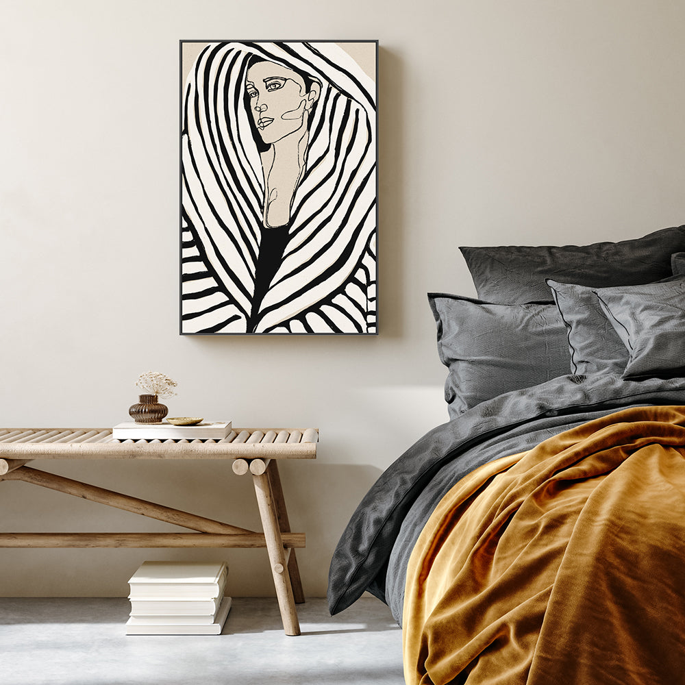 wall-art-print-canvas-poster-framed-Striped Coat , By Treechild-7