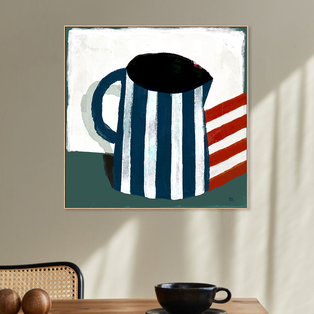 wall-art-print-canvas-poster-framed-Striped Jug Still Life , By Marco Marella-2