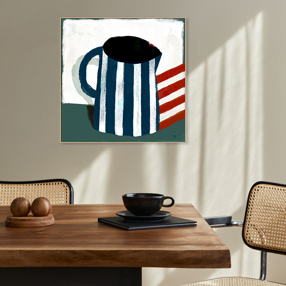 wall-art-print-canvas-poster-framed-Striped Jug Still Life , By Marco Marella-7