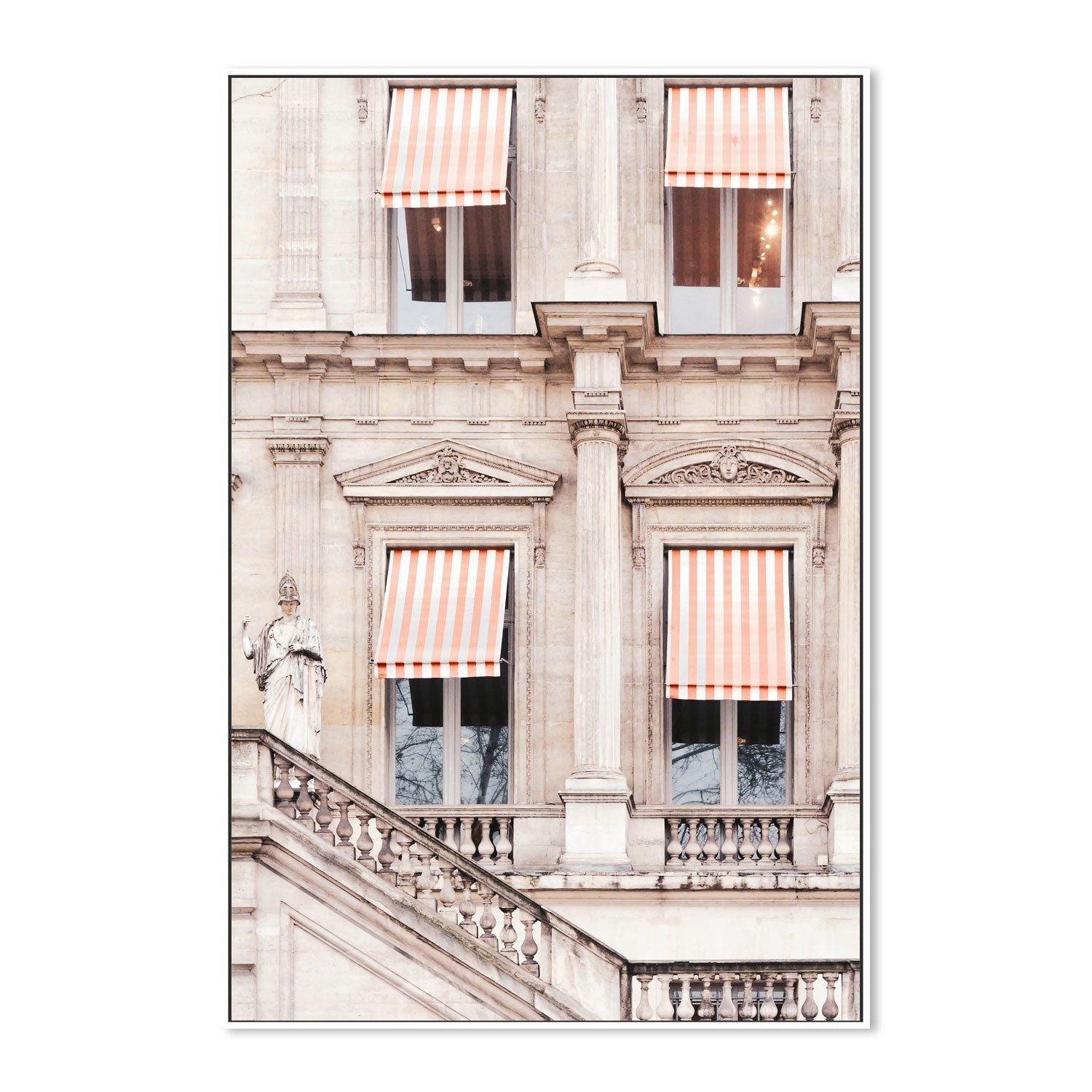 wall-art-print-canvas-poster-framed-Striped Paris Awning , By Pictufy-5