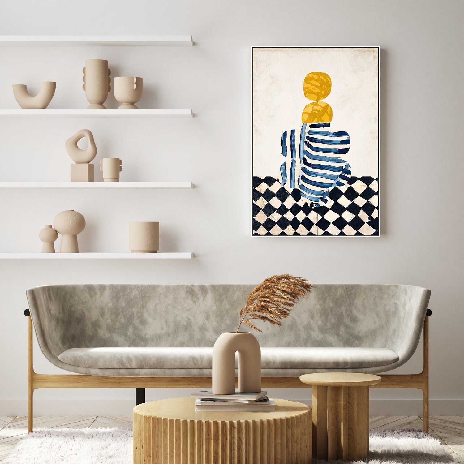 wall-art-print-canvas-poster-framed-Striped Vase , By Rogério Arruda-GIOIA-WALL-ART