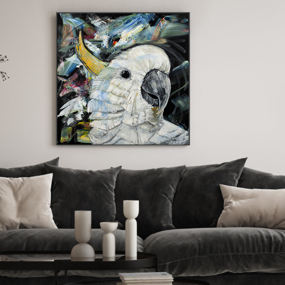 wall-art-print-canvas-poster-framed-Sulphur Crested Cockatoo , By Hsin Lin-GIOIA-WALL-ART