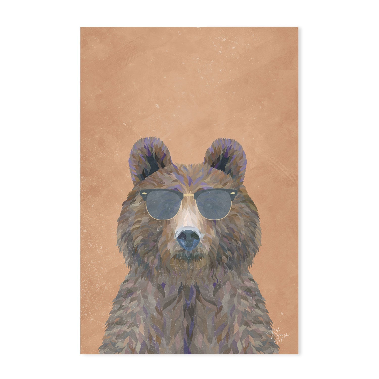 wall-art-print-canvas-poster-framed-Summer Bear , By Sarah Manovski-GIOIA-WALL-ART