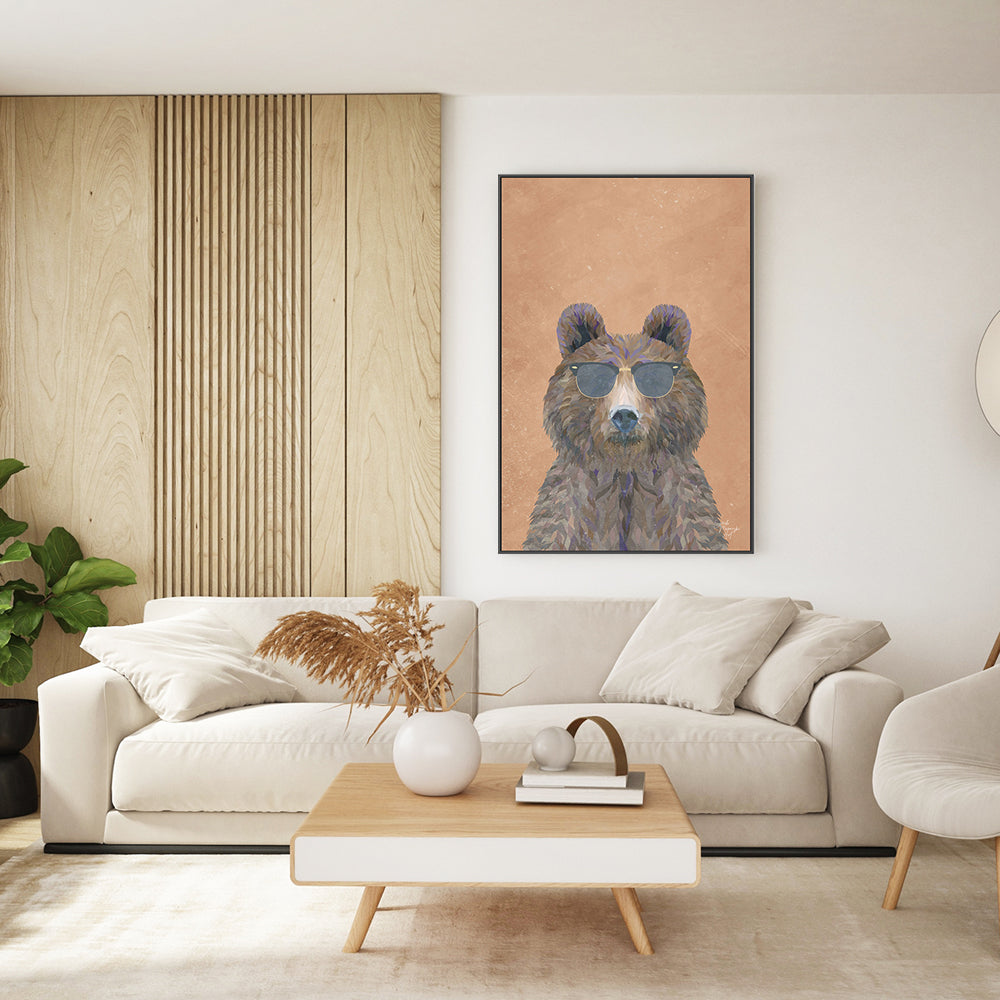 wall-art-print-canvas-poster-framed-Summer Bear , By Sarah Manovski-GIOIA-WALL-ART