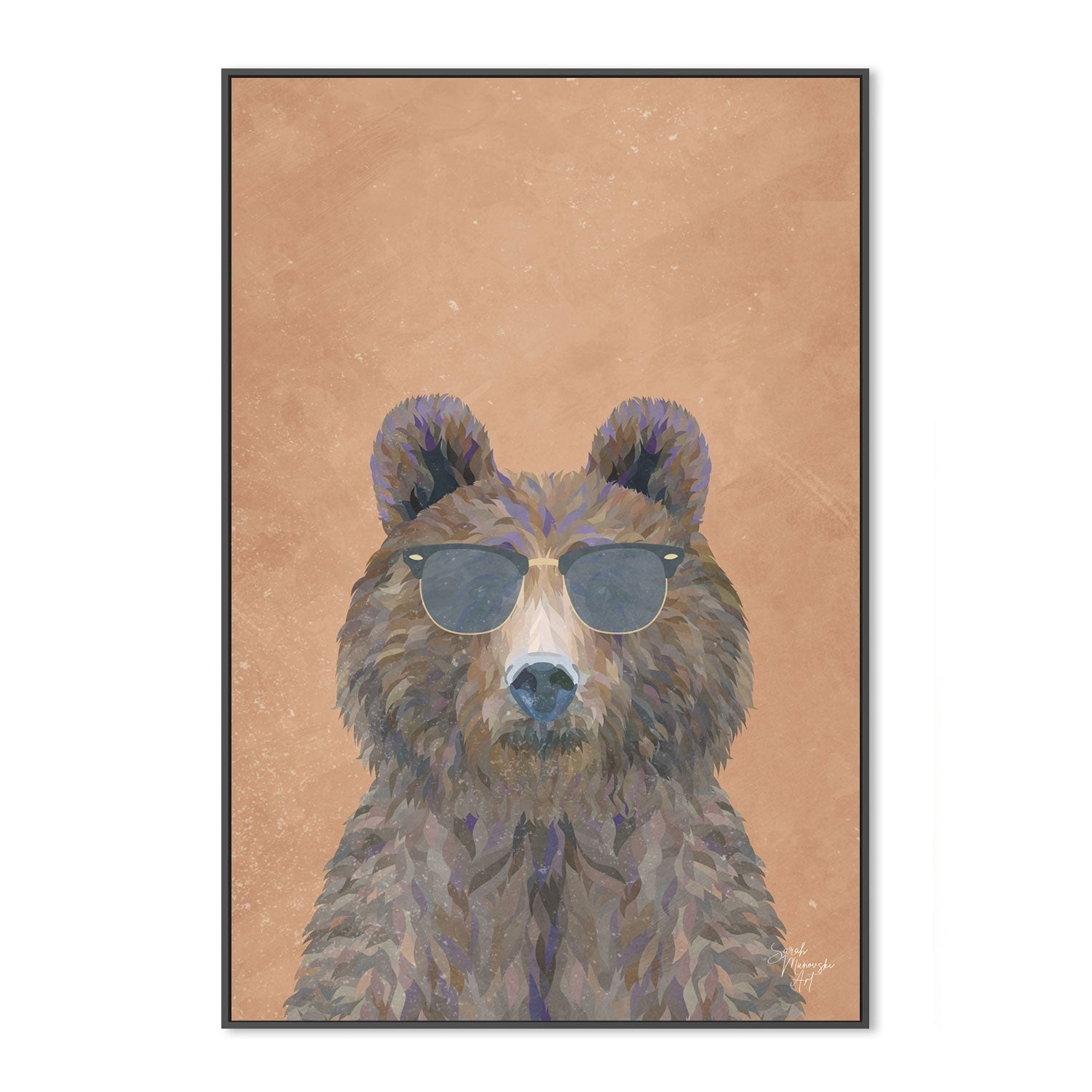 wall-art-print-canvas-poster-framed-Summer Bear , By Sarah Manovski-GIOIA-WALL-ART