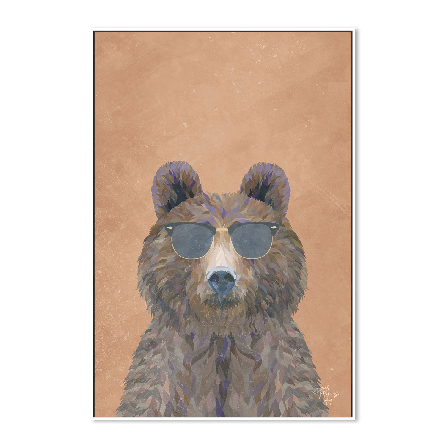 wall-art-print-canvas-poster-framed-Summer Bear , By Sarah Manovski-GIOIA-WALL-ART