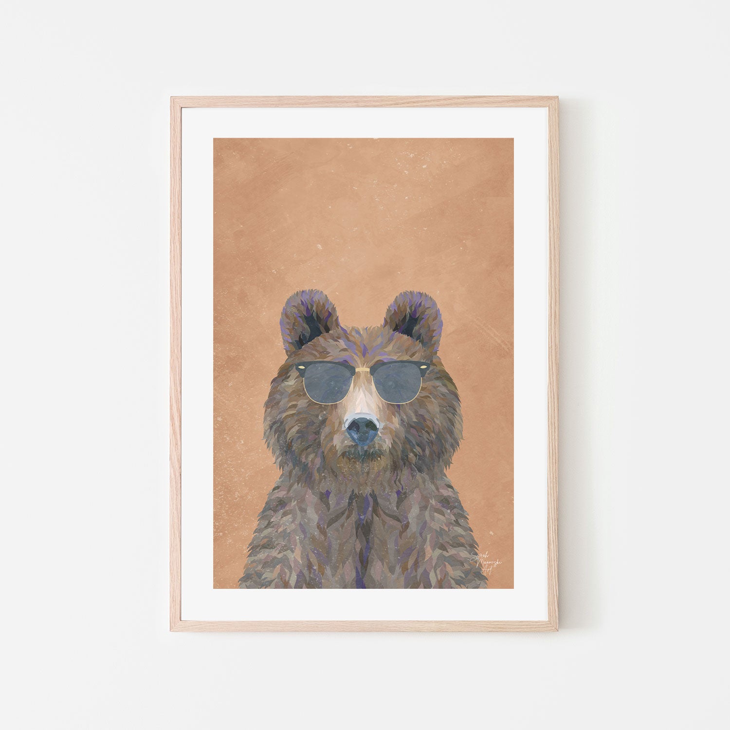 wall-art-print-canvas-poster-framed-Summer Bear , By Sarah Manovski-GIOIA-WALL-ART