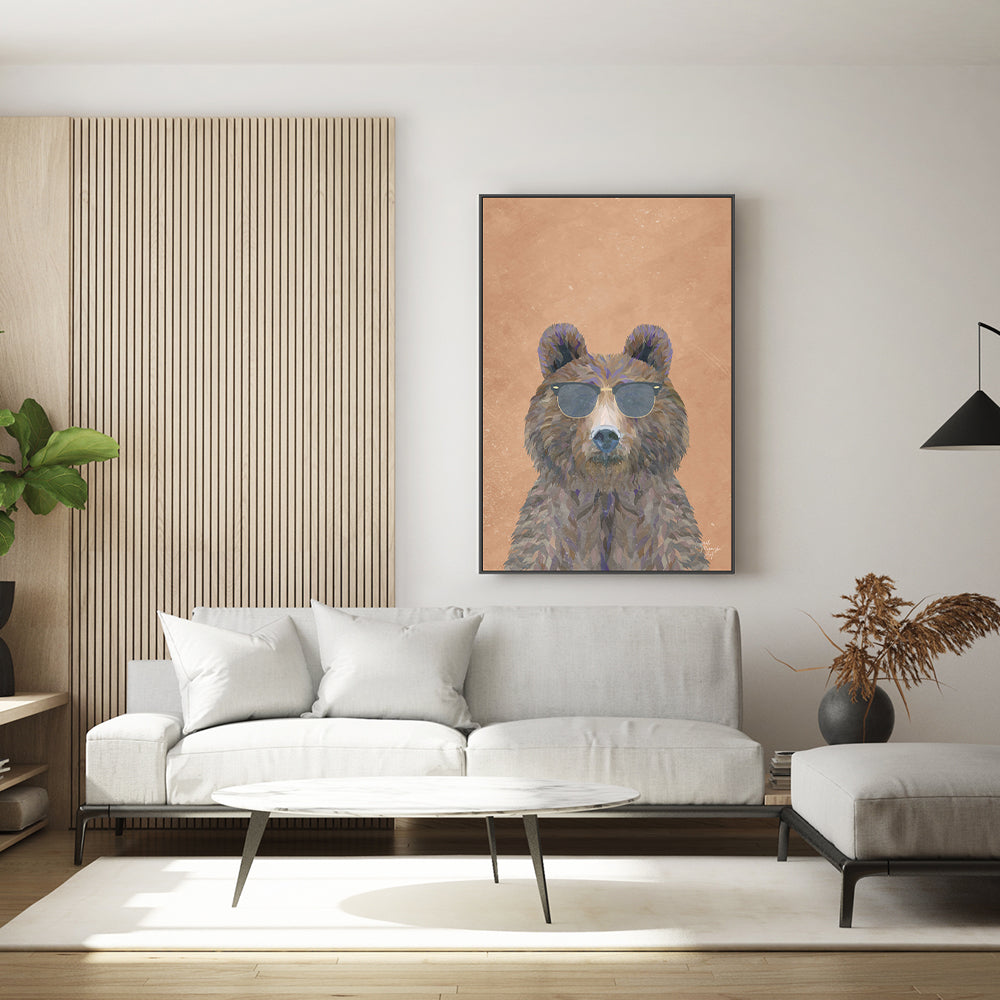 wall-art-print-canvas-poster-framed-Summer Bear , By Sarah Manovski-GIOIA-WALL-ART