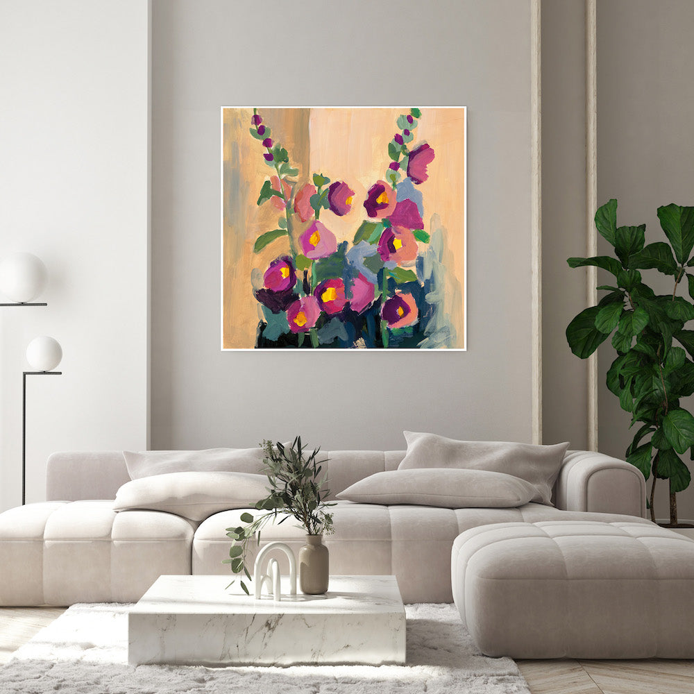 wall-art-print-canvas-poster-framed-Summer Hollyhocks , By Pamela Munger-GIOIA-WALL-ART