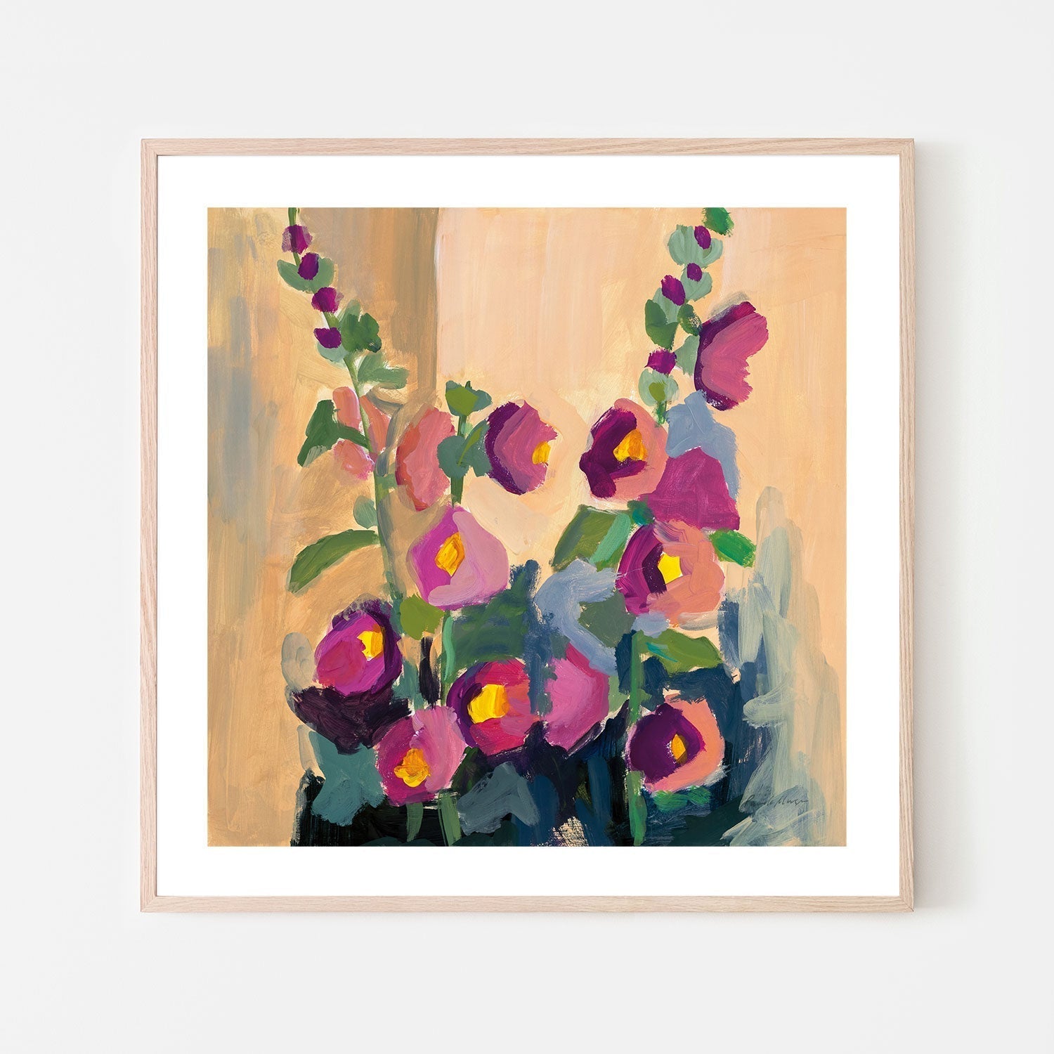 wall-art-print-canvas-poster-framed-Summer Hollyhocks , By Pamela Munger-GIOIA-WALL-ART