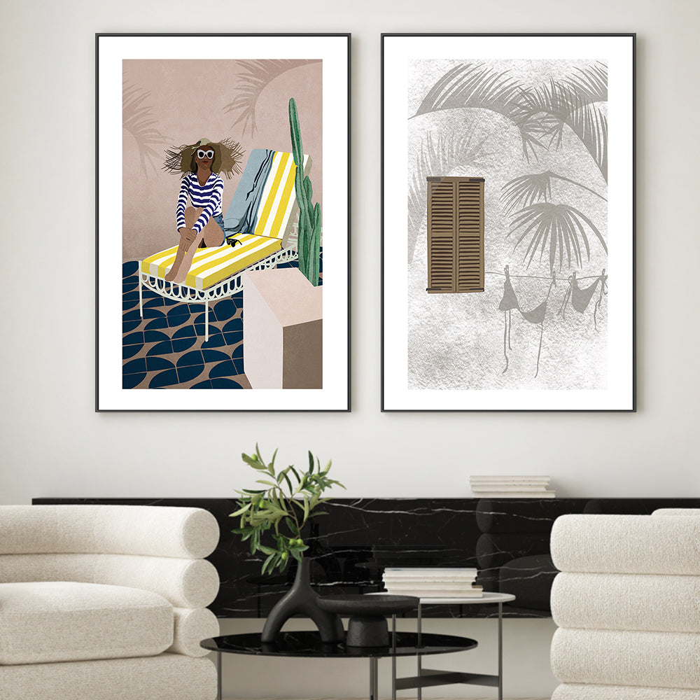 wall-art-print-canvas-poster-framed-Summer Mood, Set Of 2 , By Emel Tunaboylu-GIOIA-WALL-ART