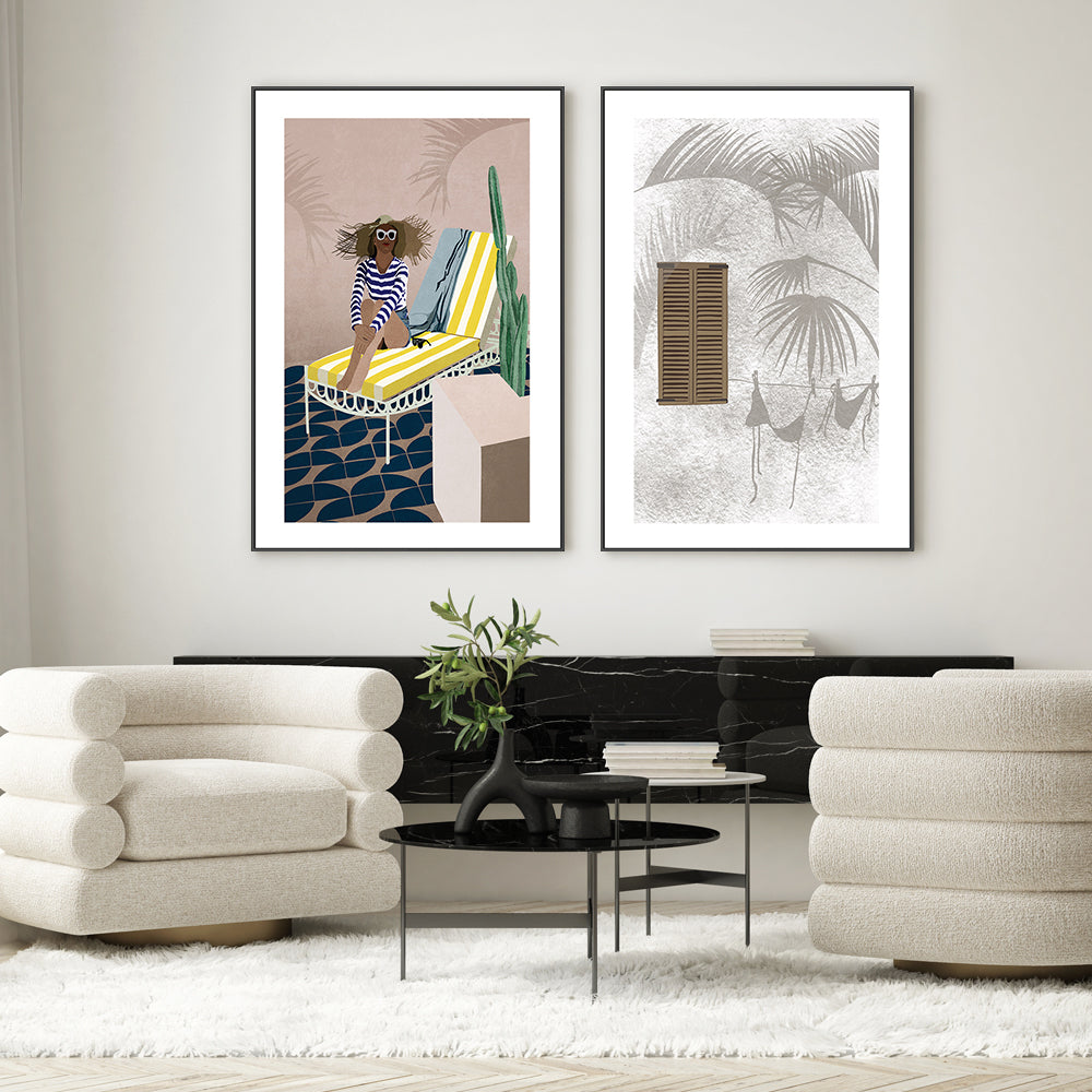 wall-art-print-canvas-poster-framed-Summer Mood, Set Of 2 , By Emel Tunaboylu-GIOIA-WALL-ART