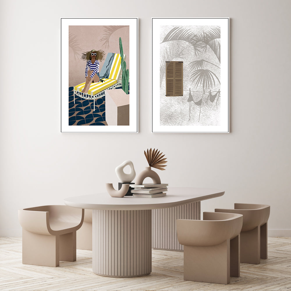 wall-art-print-canvas-poster-framed-Summer Mood, Set Of 2 , By Emel Tunaboylu-GIOIA-WALL-ART