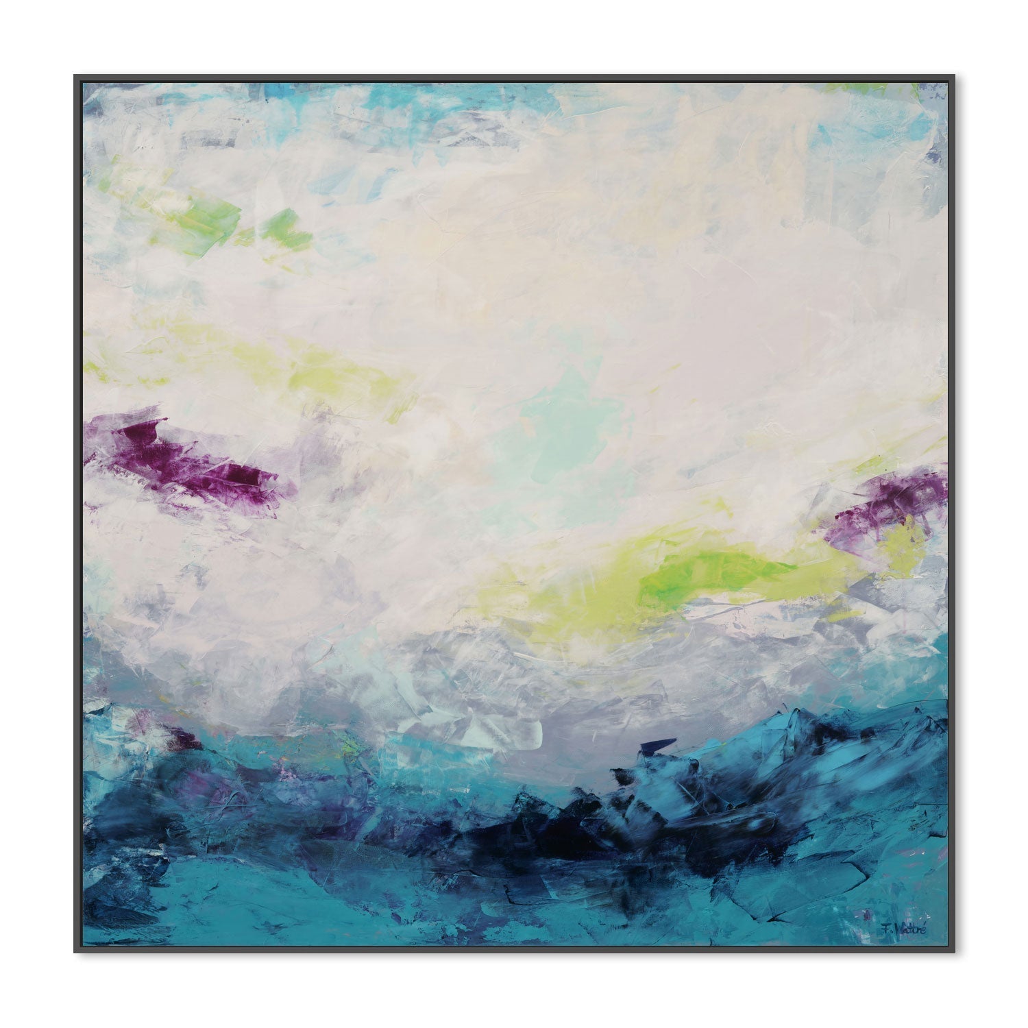 wall-art-print-canvas-poster-framed-Summer Morning by the Sea , By Françoise Wattré-3