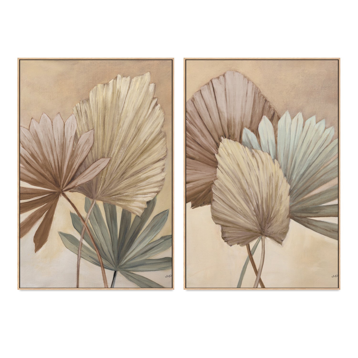 wall-art-print-canvas-poster-framed-Sun Palms Neutral, Set Of 2 , By Julia Purinton , By Julia Purinton-4