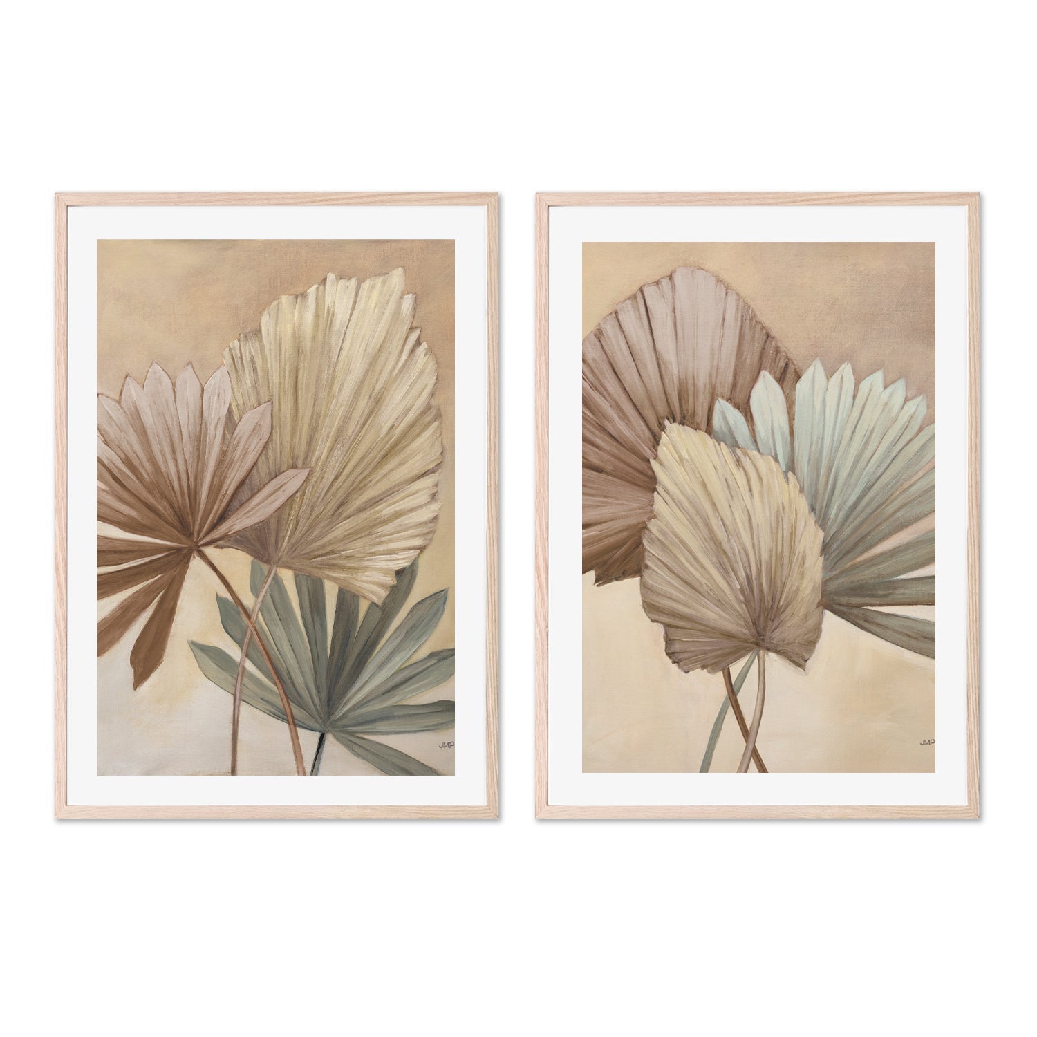 wall-art-print-canvas-poster-framed-Sun Palms Neutral, Set Of 2 , By Julia Purinton , By Julia Purinton-6