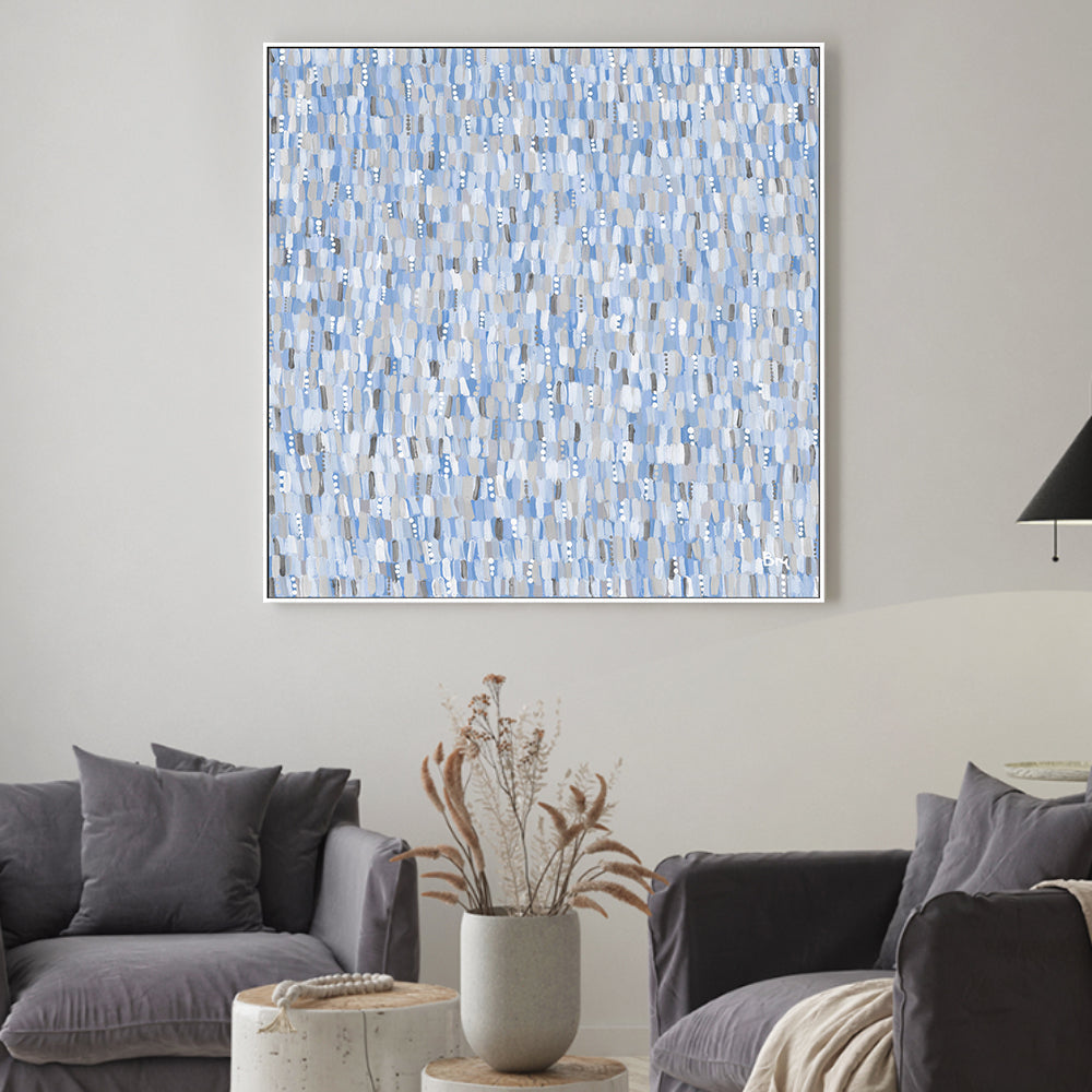 wall-art-print-canvas-poster-framed-Sun Shower, Soft Blue Tones , By Bri Chelman-2