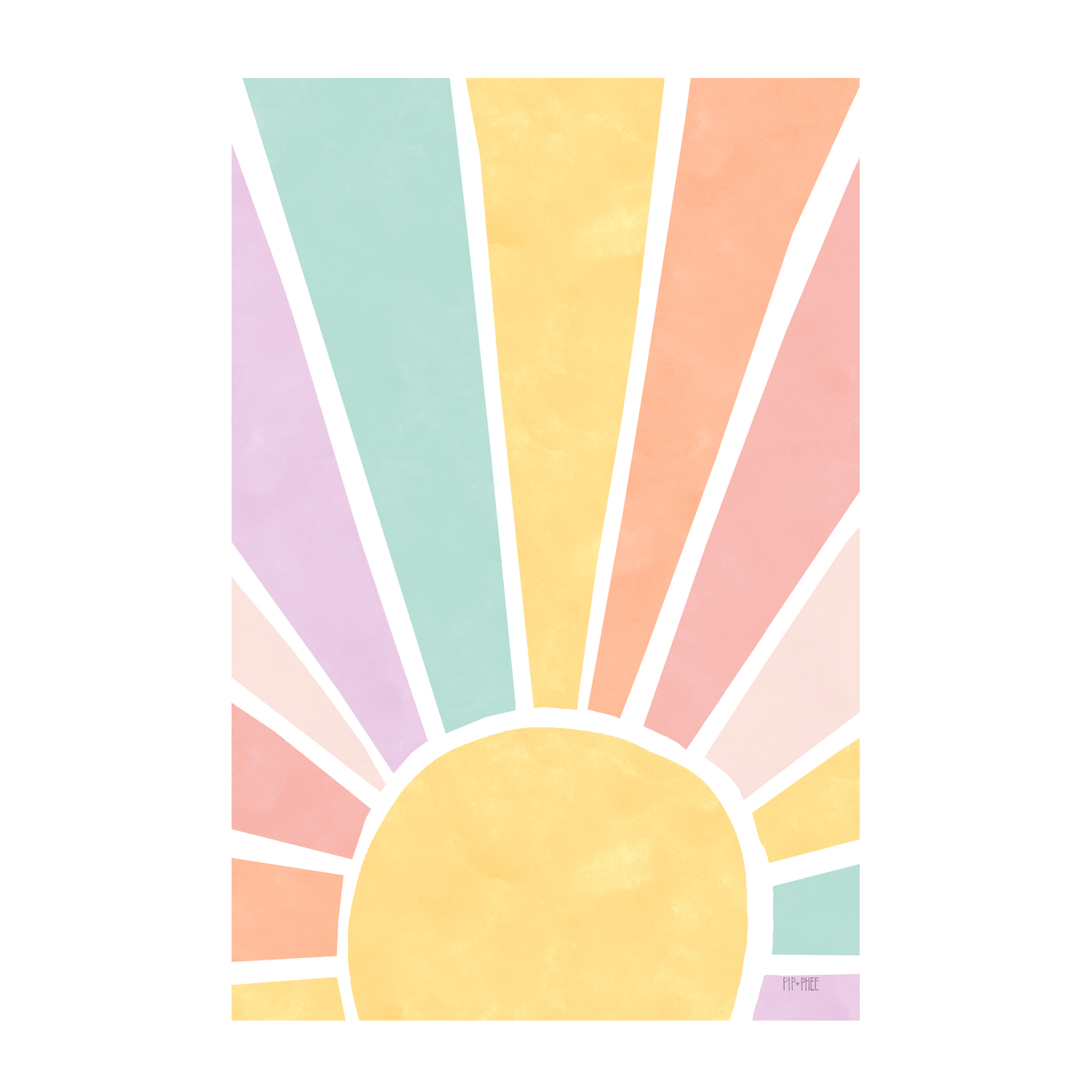 wall-art-print-canvas-poster-framed-Sunburst Pastel , By Pip and Phee-1