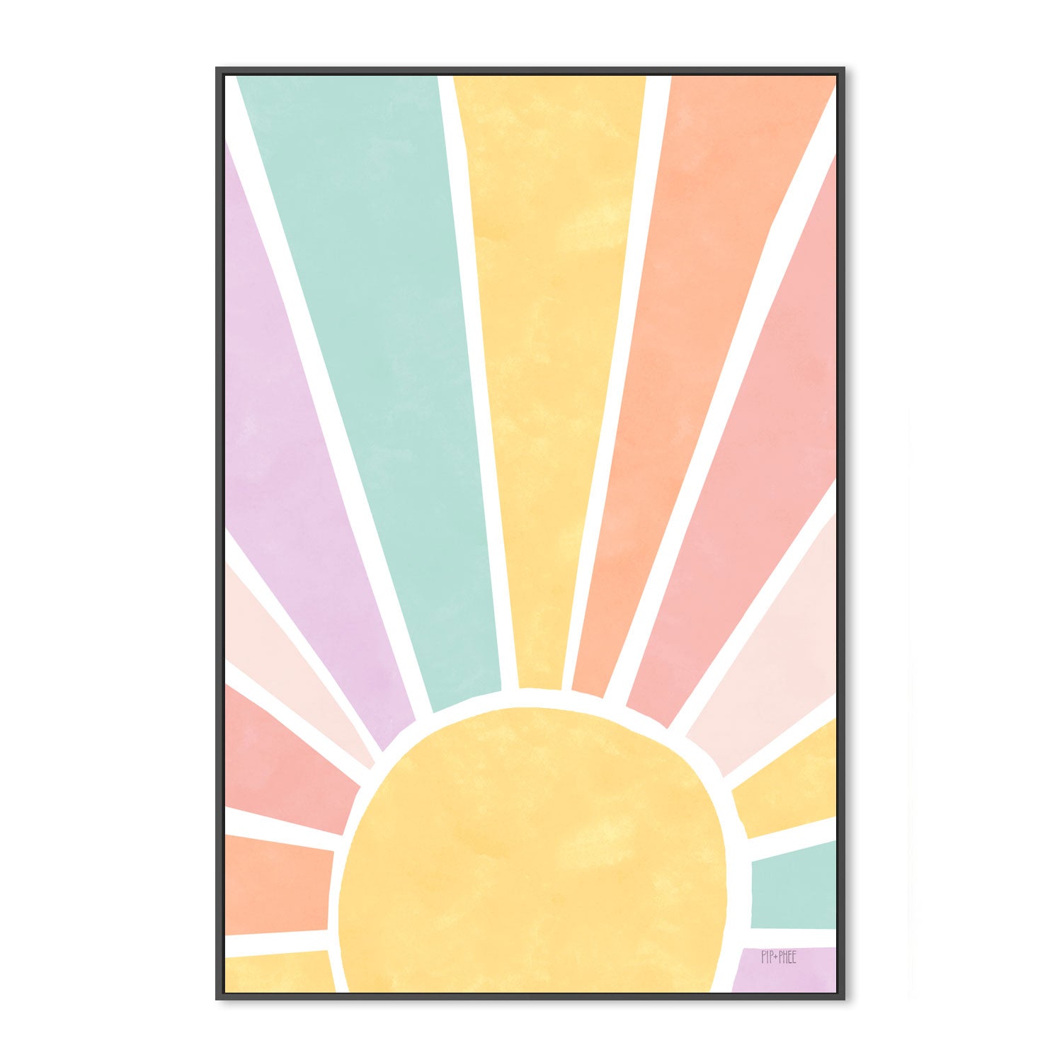 wall-art-print-canvas-poster-framed-Sunburst Pastel , By Pip and Phee-3