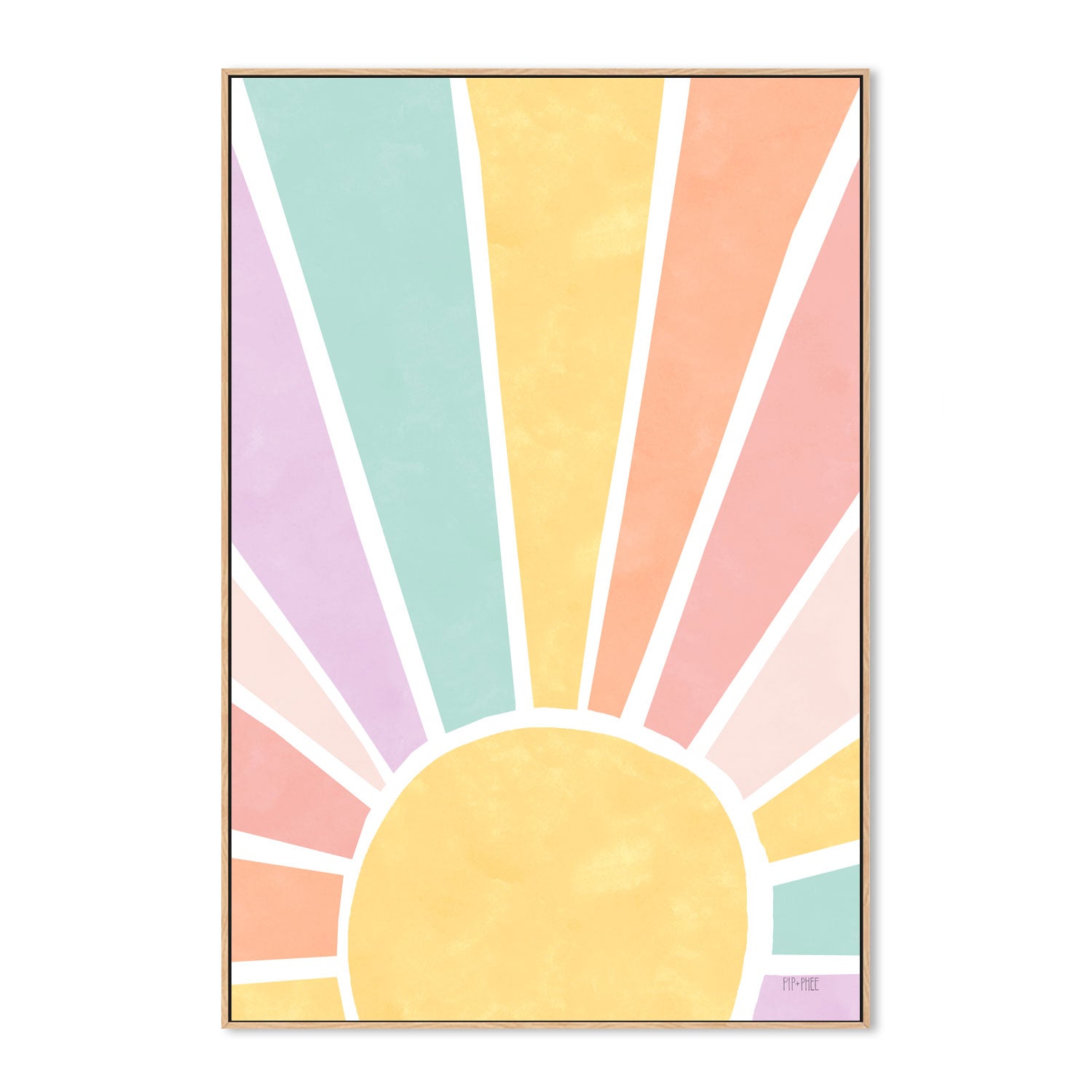 wall-art-print-canvas-poster-framed-Sunburst Pastel , By Pip and Phee-4