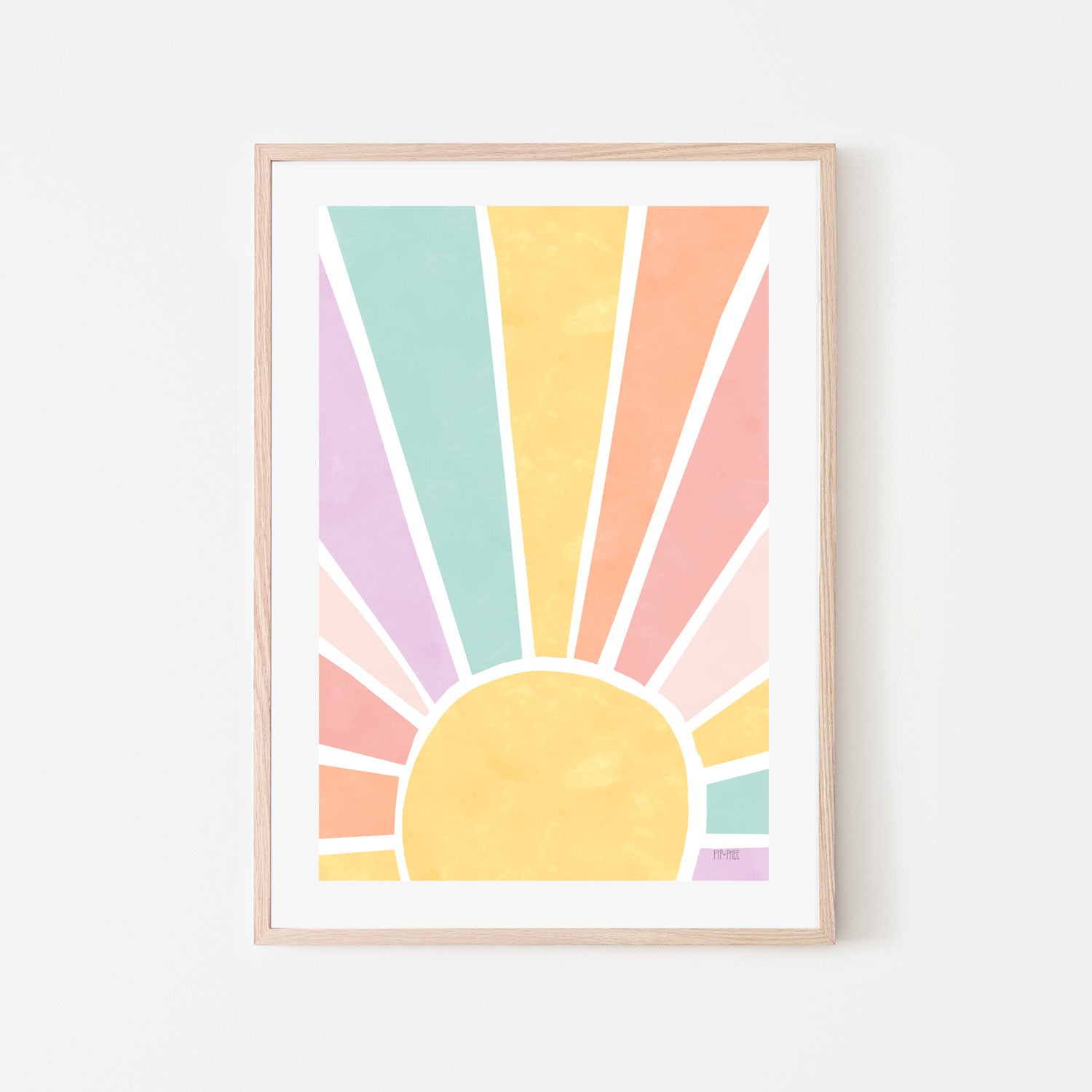 wall-art-print-canvas-poster-framed-Sunburst Pastel , By Pip and Phee-6