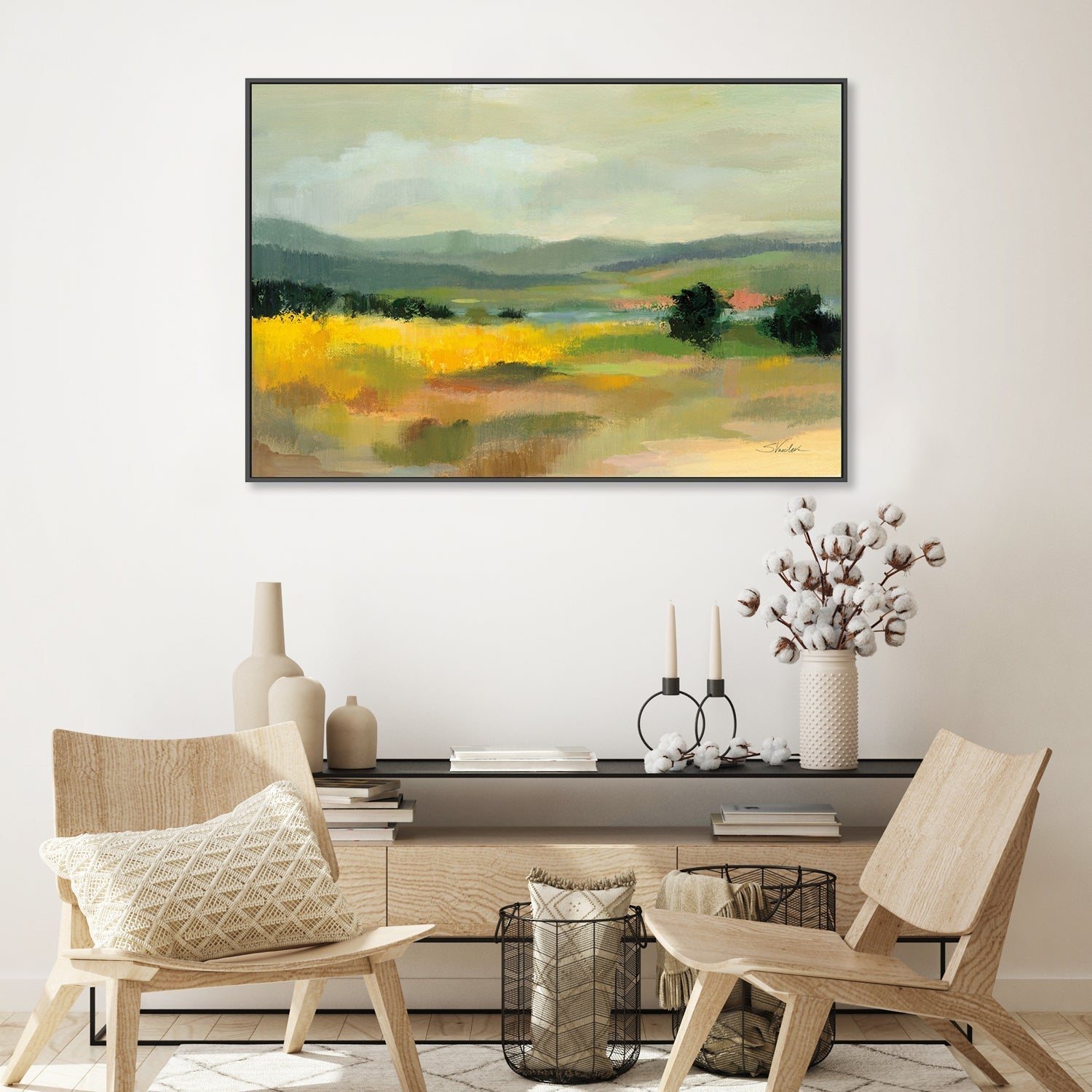 wall-art-print-canvas-poster-framed-Sunflower Field-by-Silvia Vassileva-Gioia Wall Art