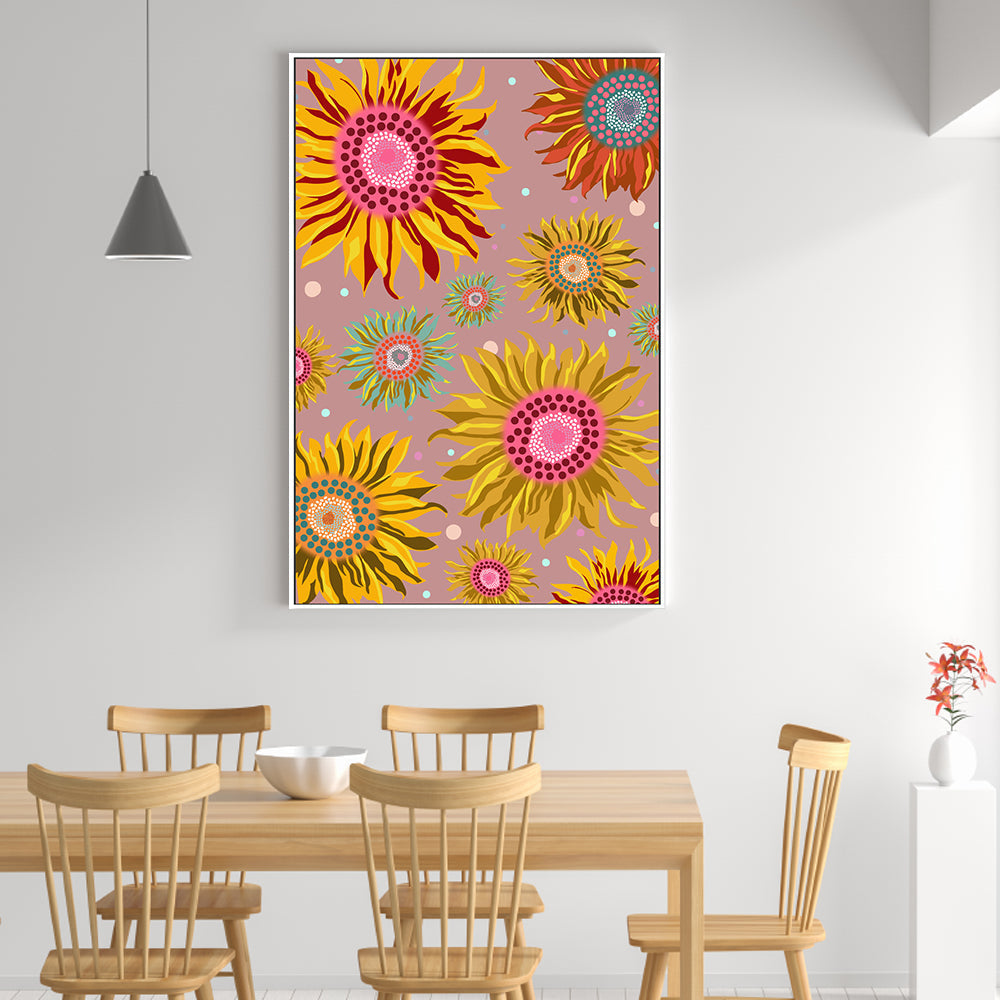 wall-art-print-canvas-poster-framed-Sunflowers , By Unratio-2