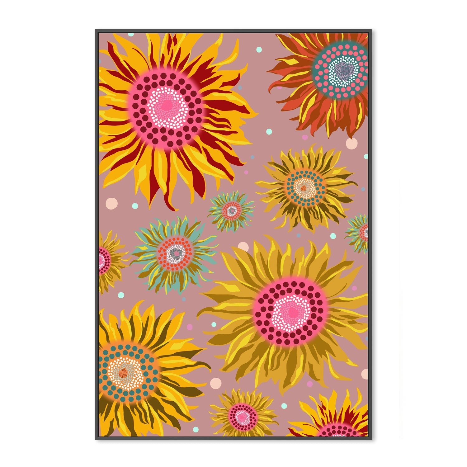 wall-art-print-canvas-poster-framed-Sunflowers , By Unratio-3