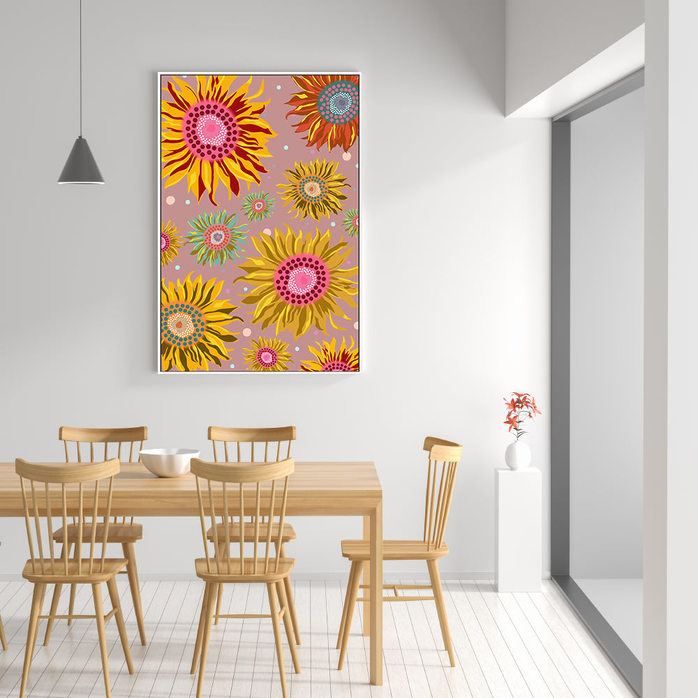 wall-art-print-canvas-poster-framed-Sunflowers , By Unratio-7