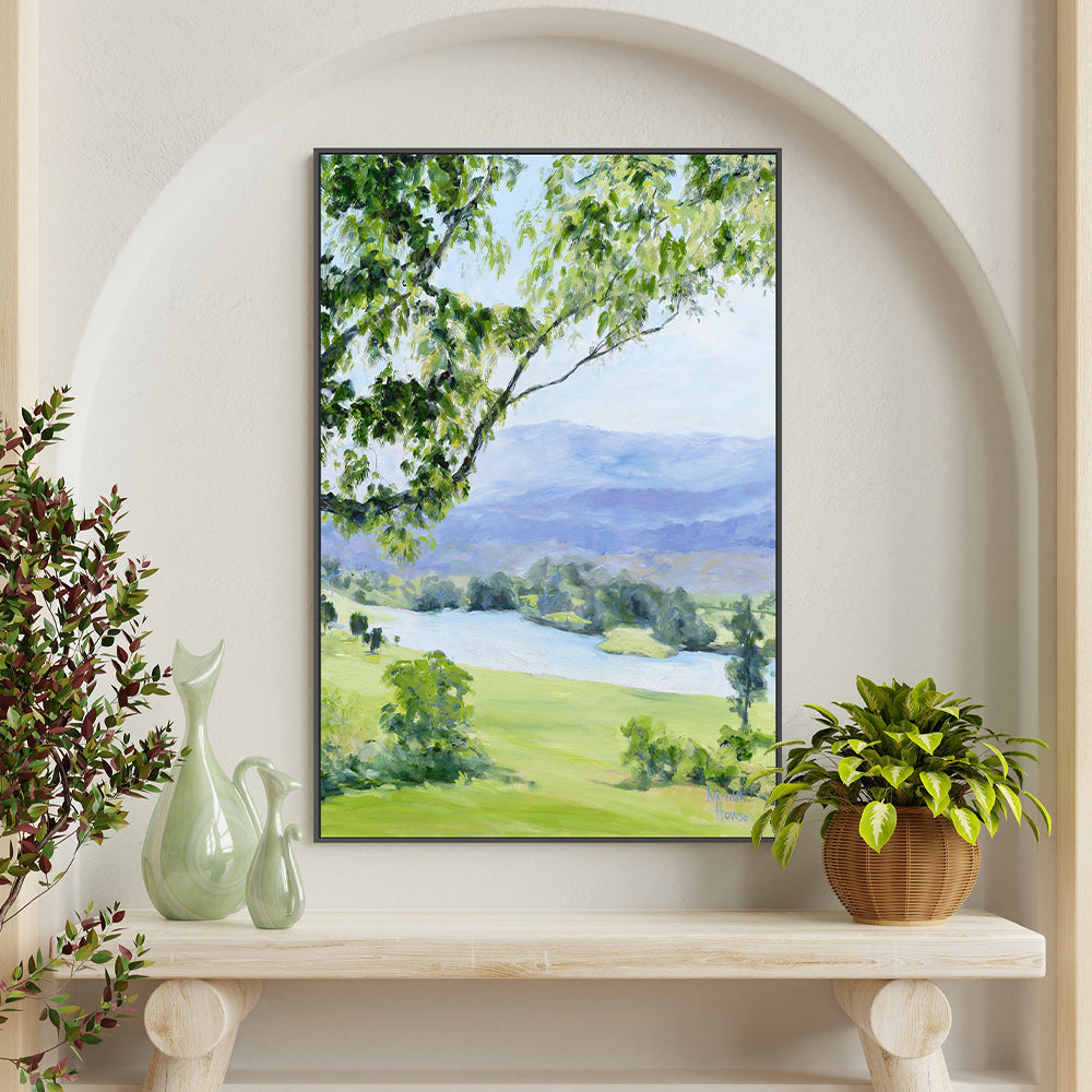 wall-art-print-canvas-poster-framed-Sunny Meadows On The Tweed-by-Meredith Howse-Gioia Wall Art