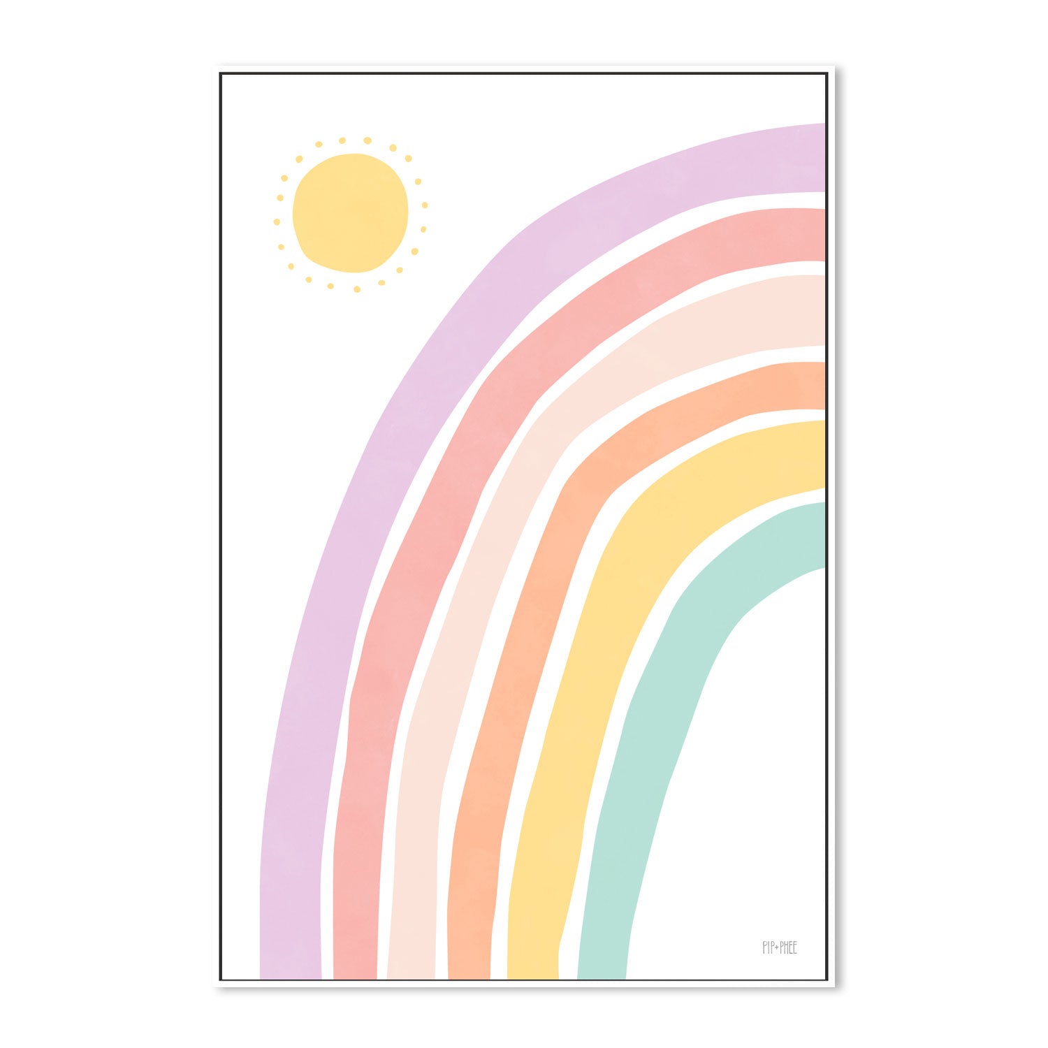 wall-art-print-canvas-poster-framed-Sunny Rainbow Pastel , By Pip and Phee-5