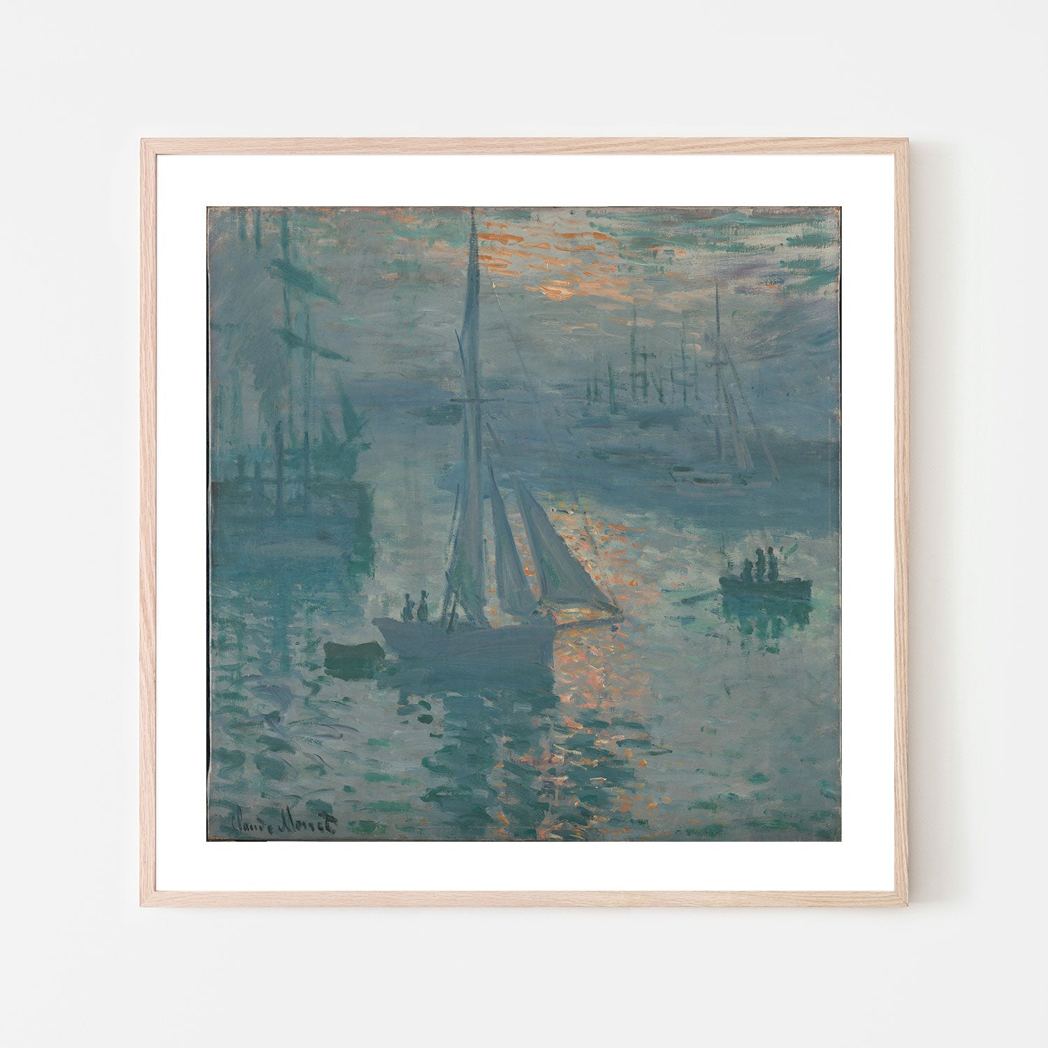 wall-art-print-canvas-poster-framed-Sunrise The Sea 1873 , By Monet-by-Gioia Wall Art-Gioia Wall Art